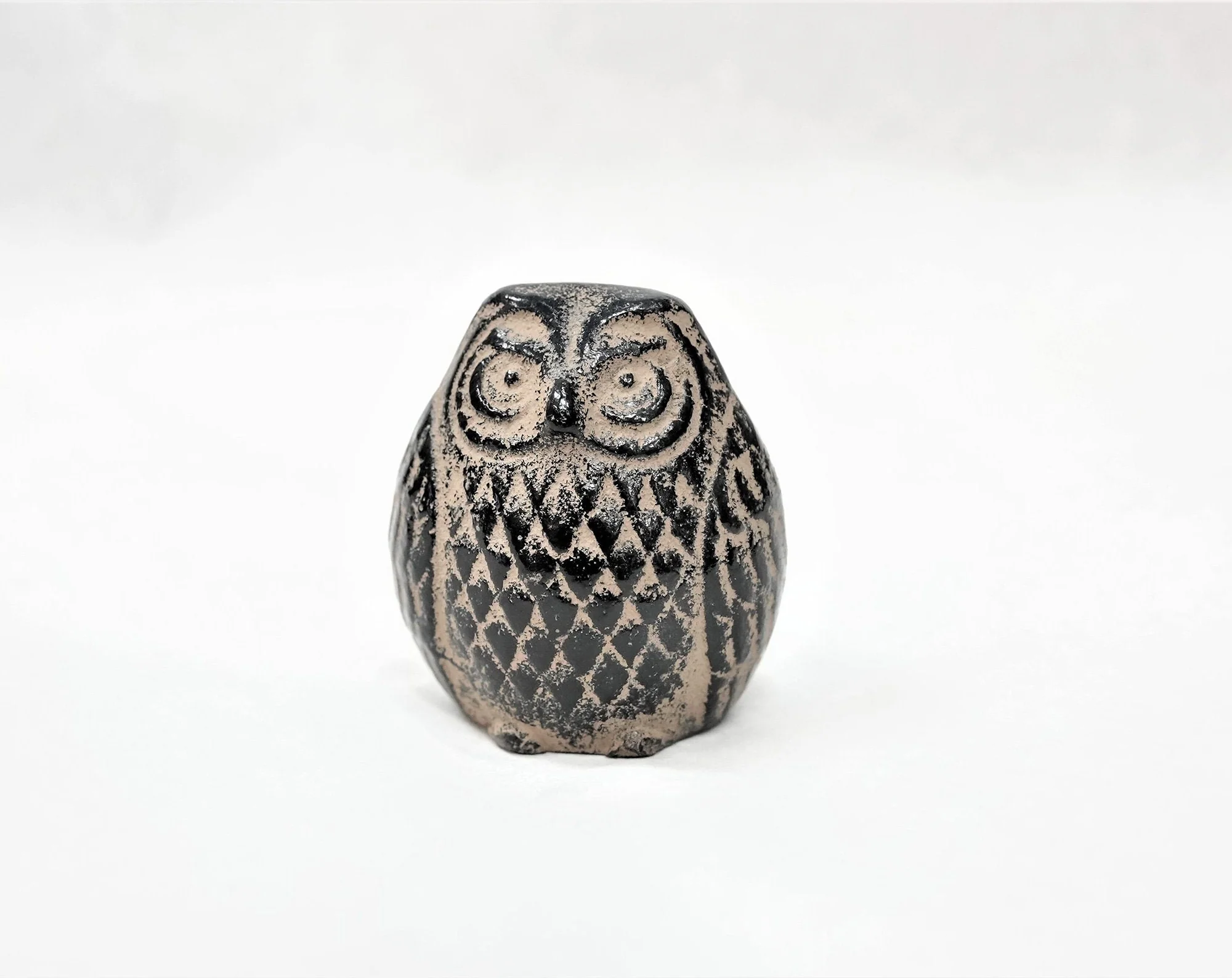 Authentic Japanese Cast Iron Paperweight • Owl Desk Decor - Image 3