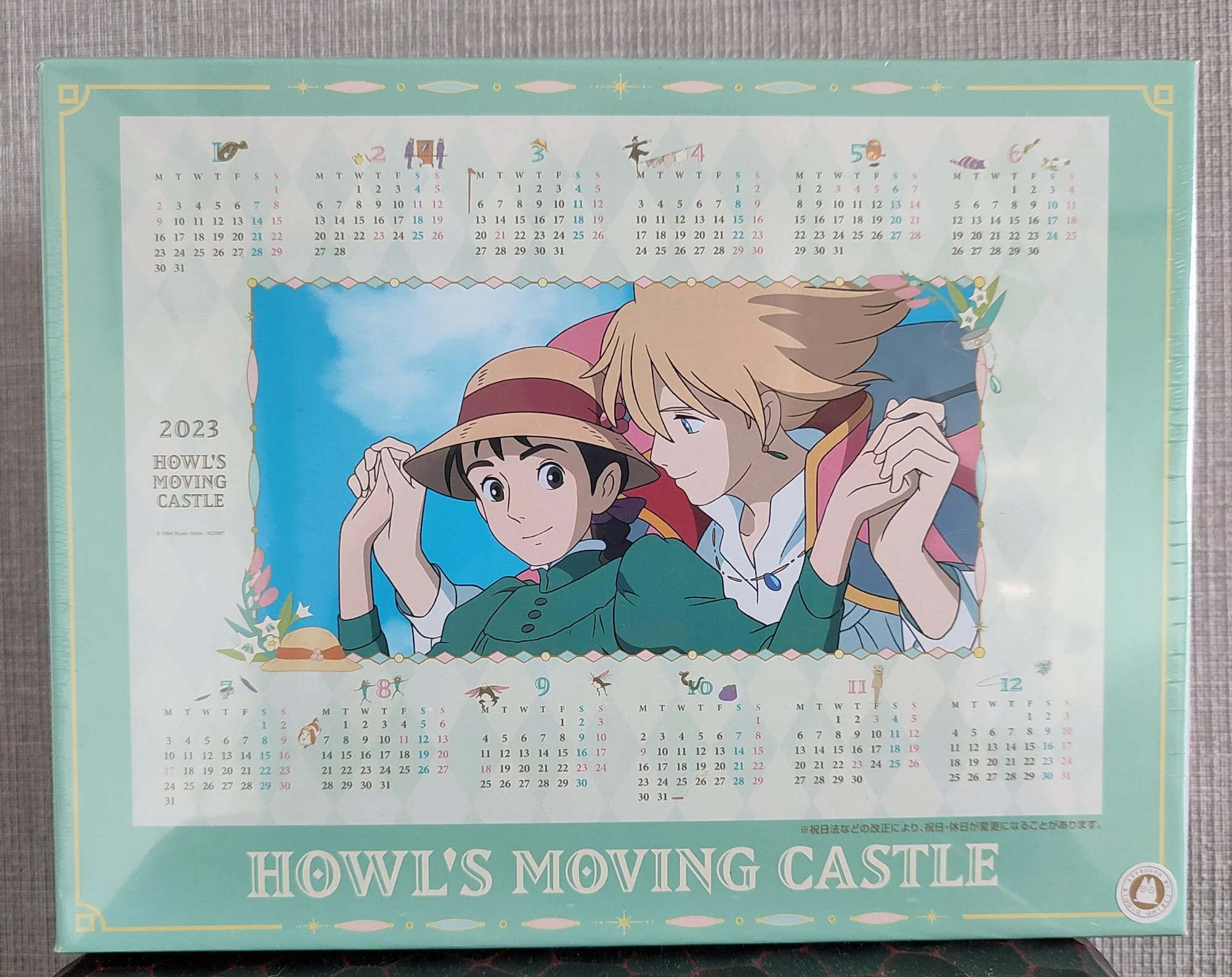 Official Ghibli Puzzle/Calendar 2023 • Howls Moving Castle Interior Home Decor/Wall Hanging • Studio Ghibli Gift • 1000 pieces - Image 3