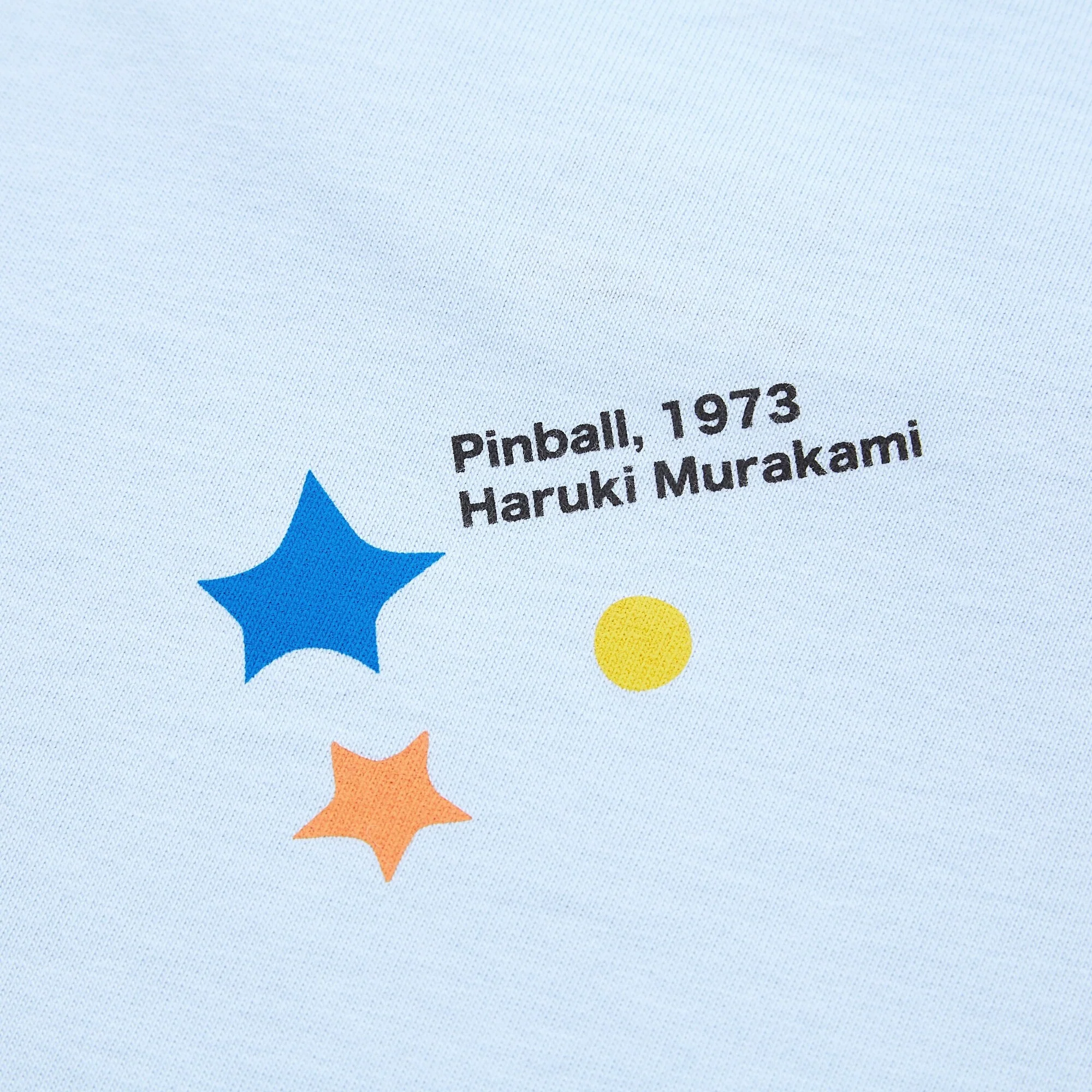 Haruki Murakami "Pinball 1973" Blue T-Shirt • Murakami RADIO UT • Official Japanese Merchandise Art Gift - Image 4