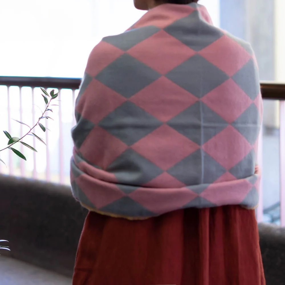 Official Ghibli Howls Moving Castle Shawl • Jacquard Stole with Calcifer - Image 6