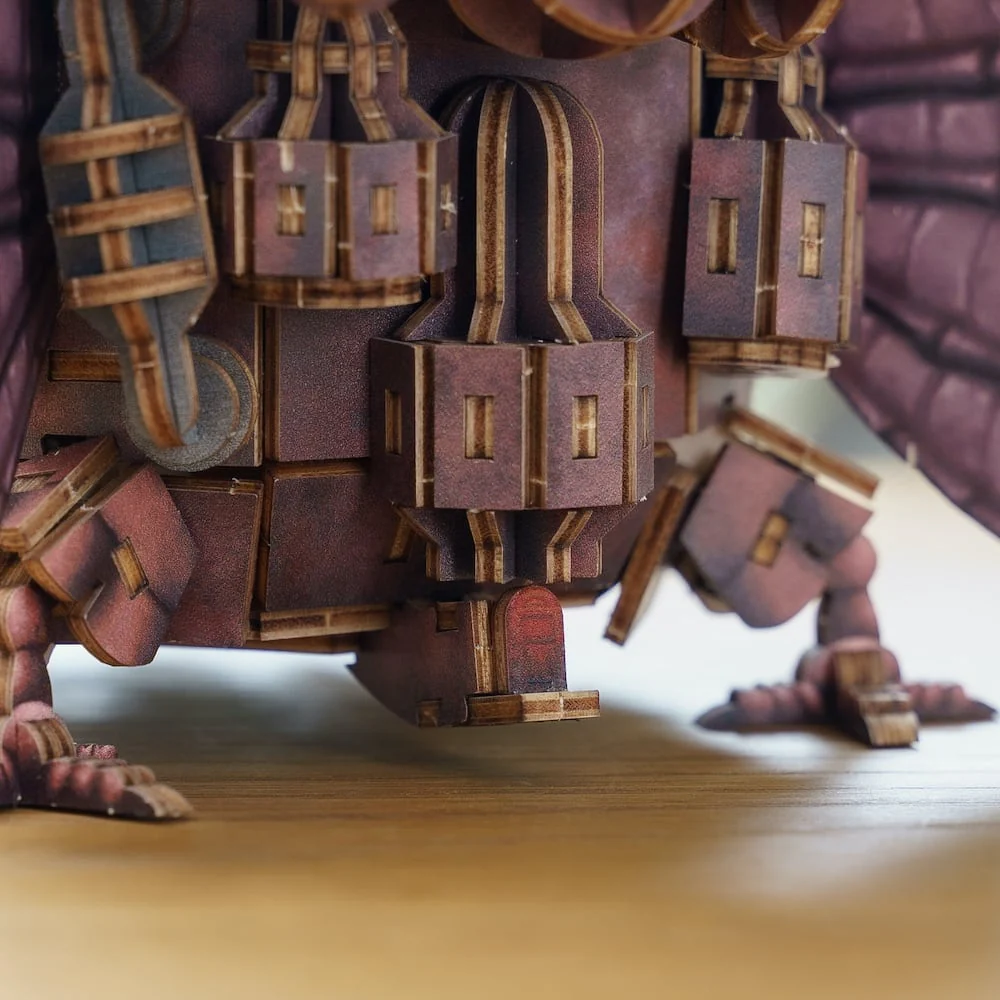 Official Ghibli Howls Moving Castle Wooden 3D Puzzle • Japanese Colored KI-GU-MI - Image 4