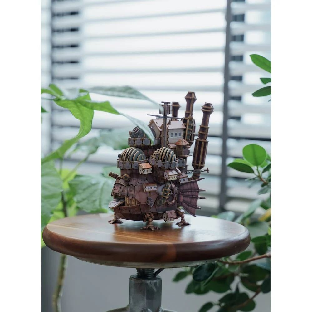 Official Ghibli Howls Moving Castle Wooden 3D Puzzle • Japanese Colored KI-GU-MI - Image 8