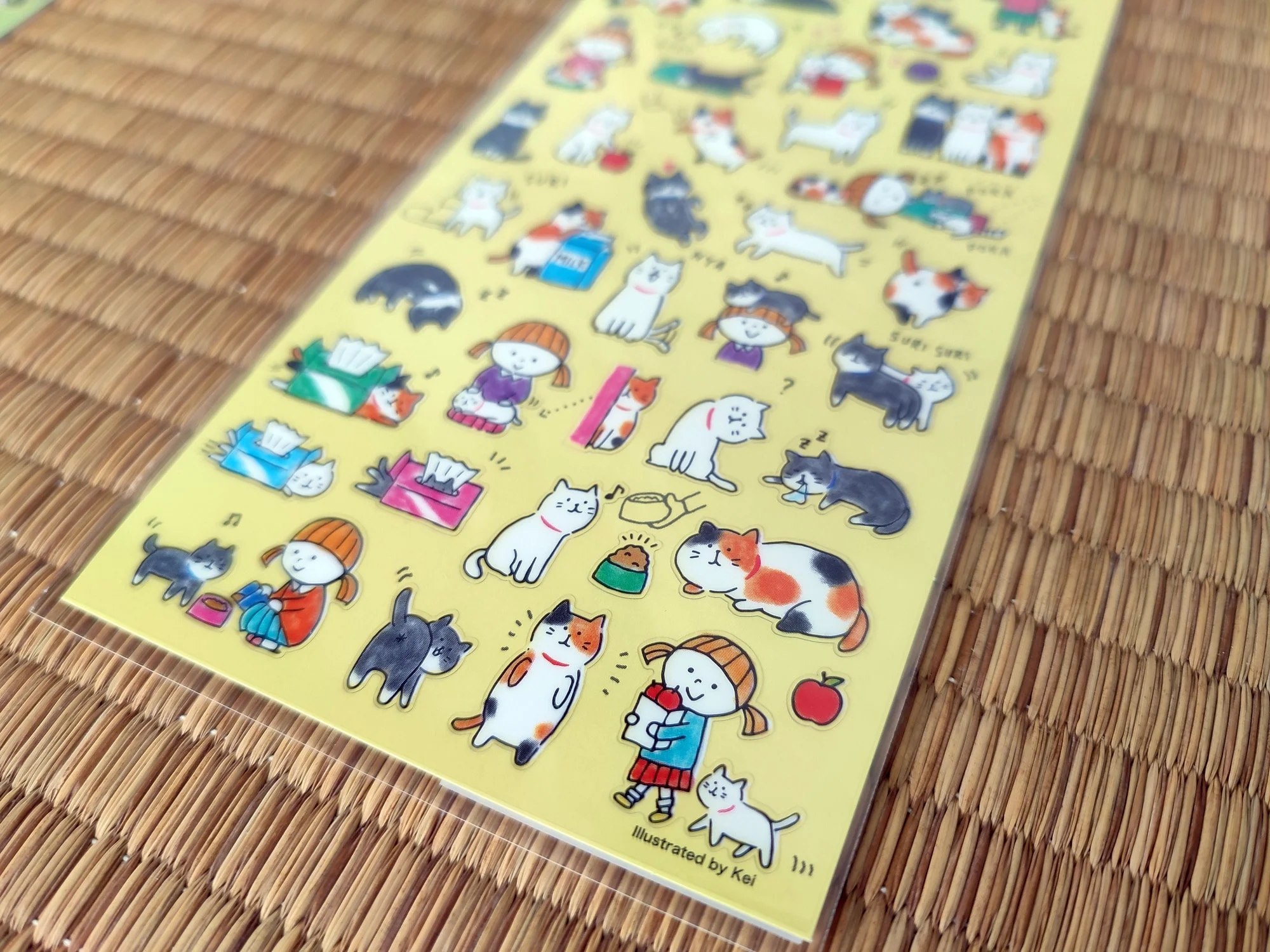 Japanese Artist GoroGoro Cat Sticker Set • Nyansuke Seals • Schedule Book/Notebook/Planner/Diary Mini Stickers • Cat Stickers Gift - Image 3