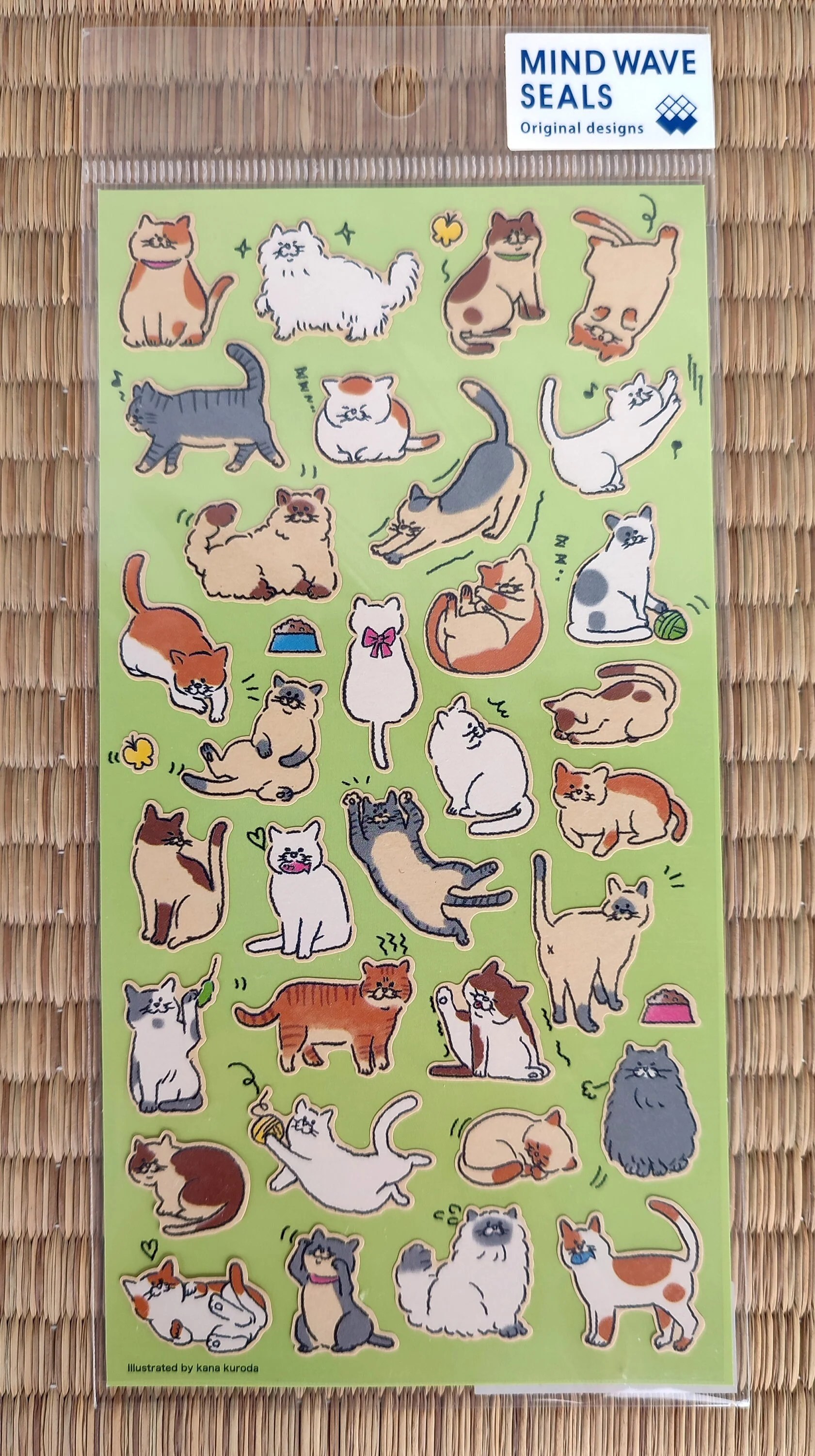 Japanese Artist GoroGoro Cat Sticker Set • Nyansuke Seals • Schedule Book/Notebook/Planner/Diary Mini Stickers • Cat Stickers Gift - Image 4