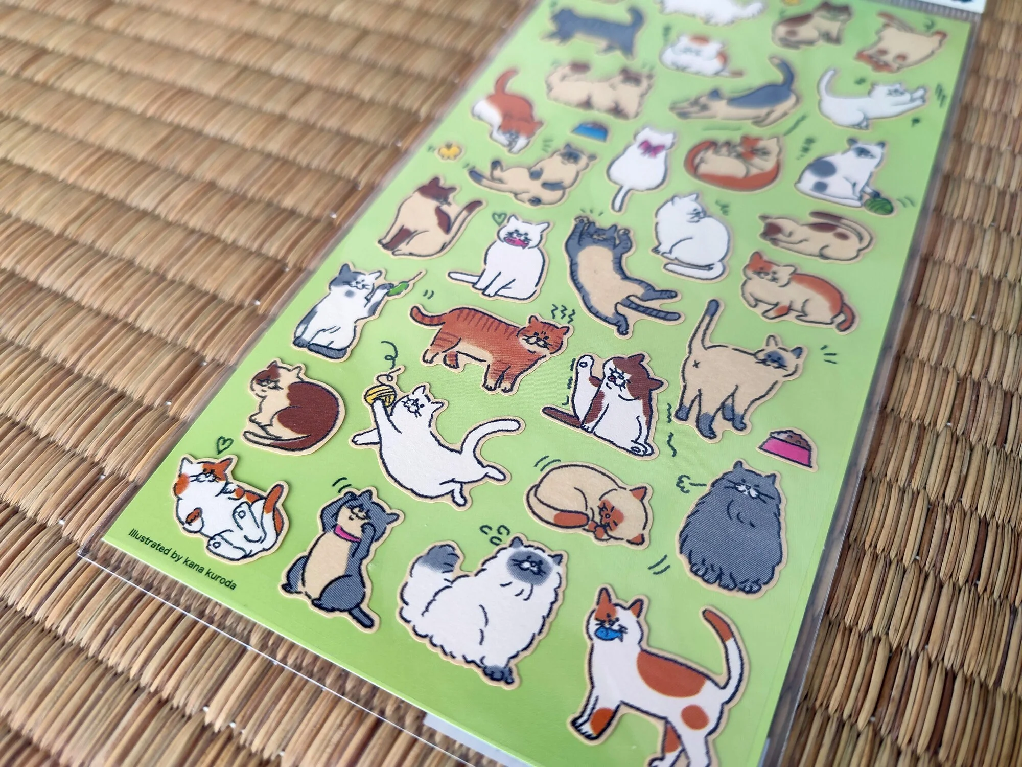 Japanese Artist GoroGoro Cat Sticker Set • Nyansuke Seals • Schedule Book/Notebook/Planner/Diary Mini Stickers • Cat Stickers Gift - Image 5