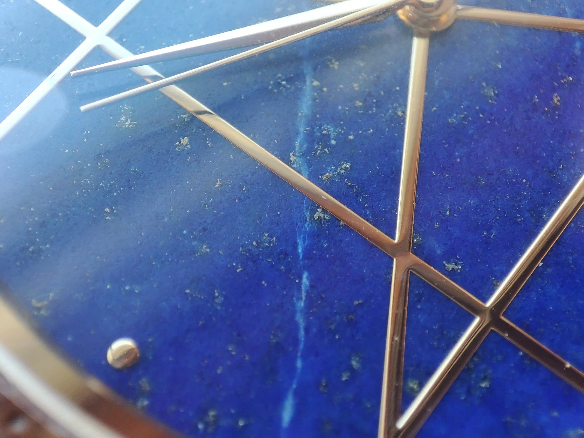 Japanese Handmade Wrist Watch "NOZ" • Made of Lapis Lazuli, Walnut • Swiss Movement - Image 3