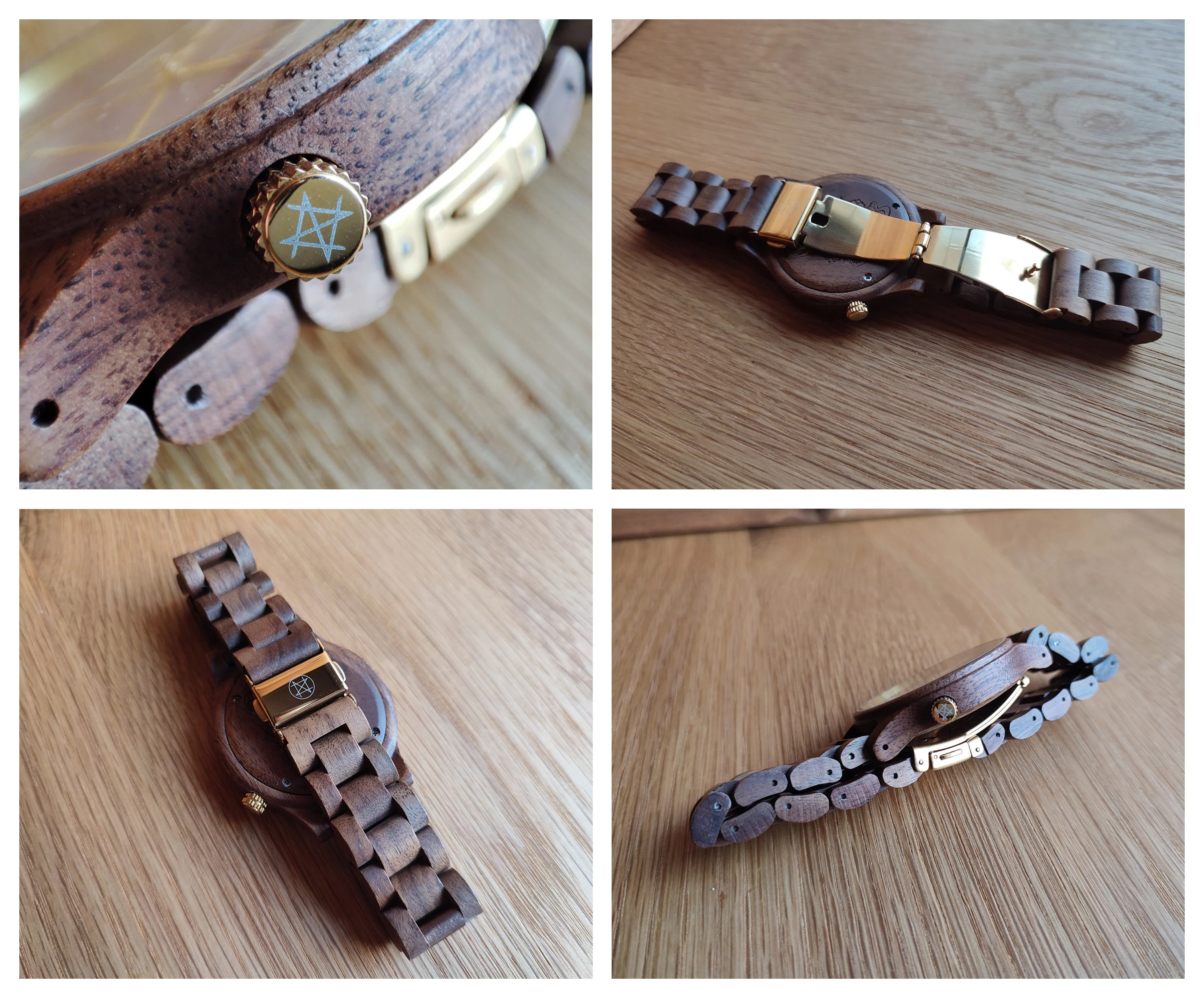 Japanese Handmade Wrist Watch "NOZ" • Made of Lapis Lazuli, Walnut • Swiss Movement - Image 6