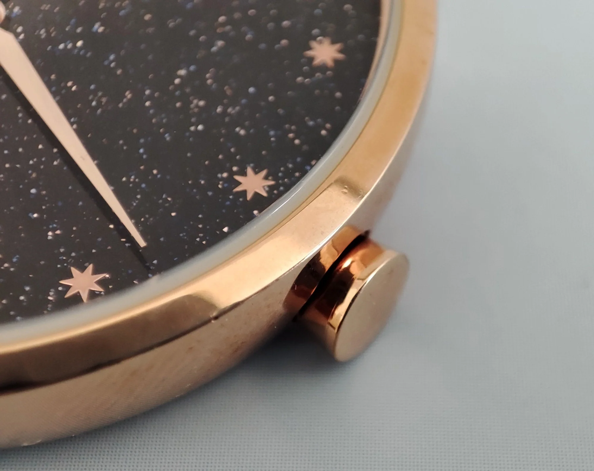 Japanese Watch with Moon Phase Calendar "Monogriis" • Large Round Wrist Watches for Men/Women • Stars, Space, Cosmos, Moon, Romantic - Image 5