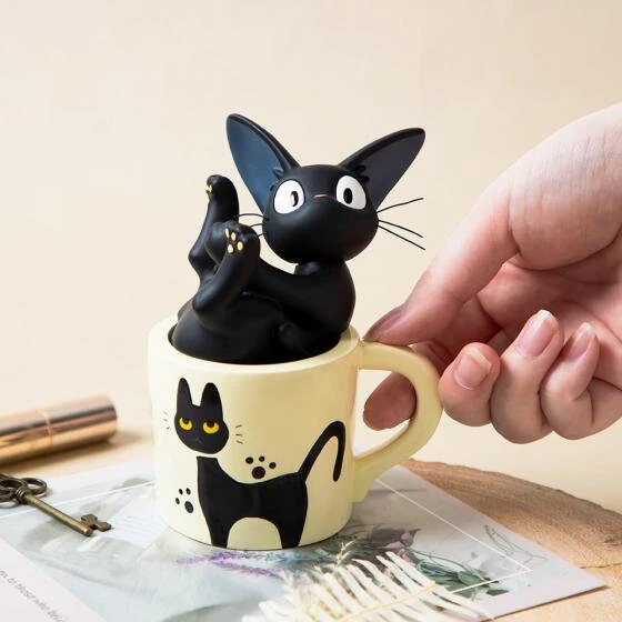 Official Ghibli Kikis Delivery Service Figure/Vase with Jiji Cat - Image 9
