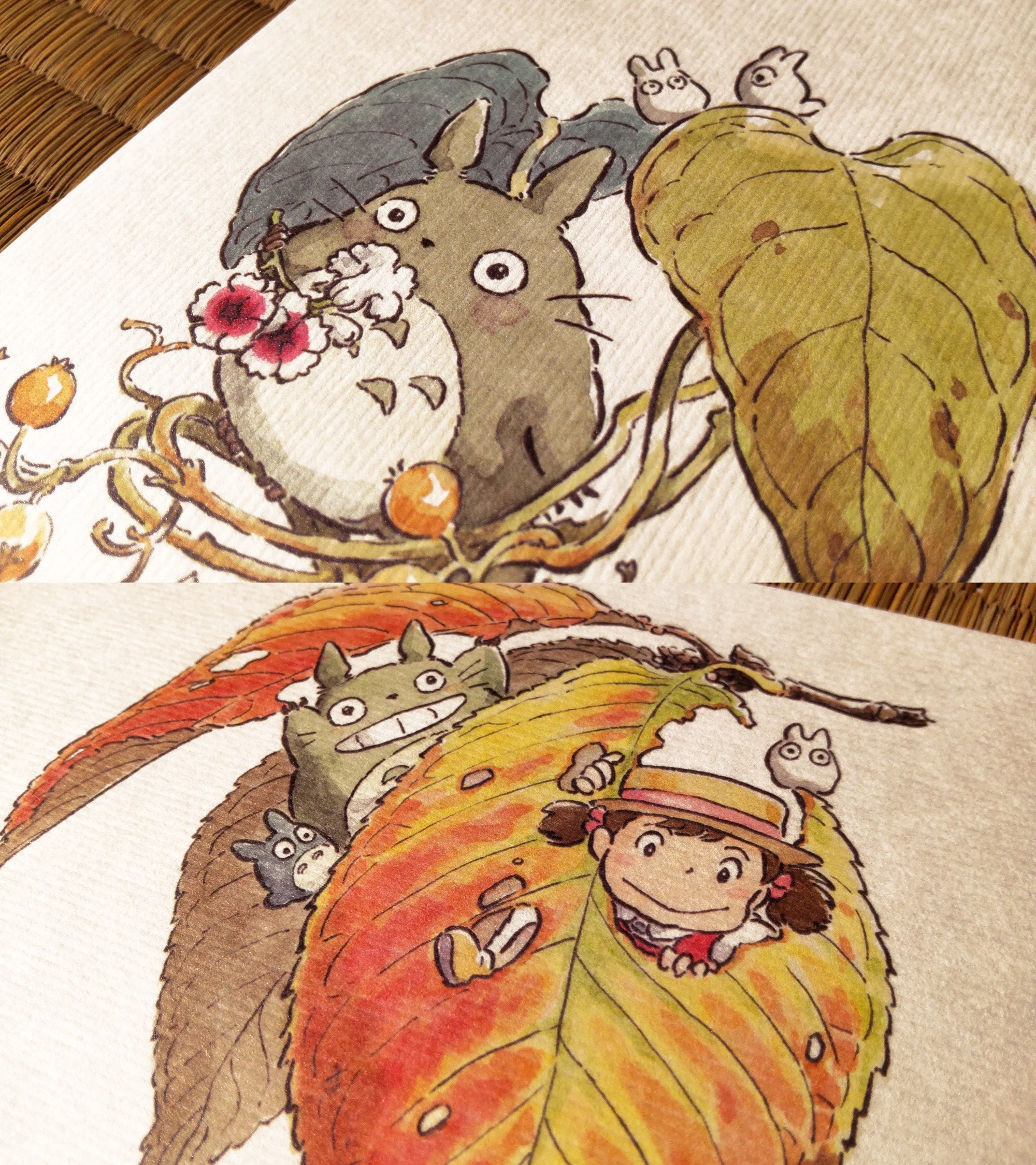 Official Studio Ghibli My Neighbor Totoro 5x Postcards Set • Vintage Style Stationery • Hayao Miyazaki drawings • Totoro Fund - Image 7