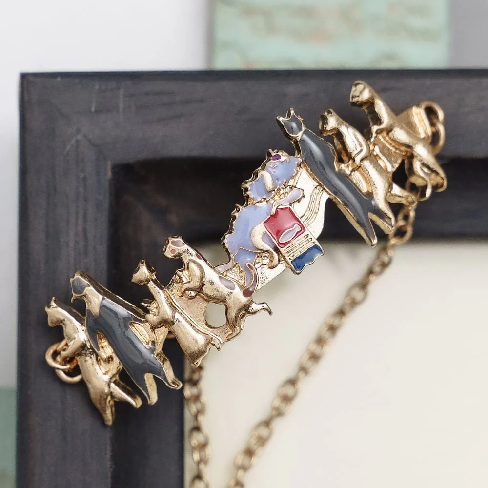 Official Ghibli Cat Procession Bracelet Adjustable • The Cat Returns, Whisper of the Heart • Japanese Anime Jewelry - Image 3