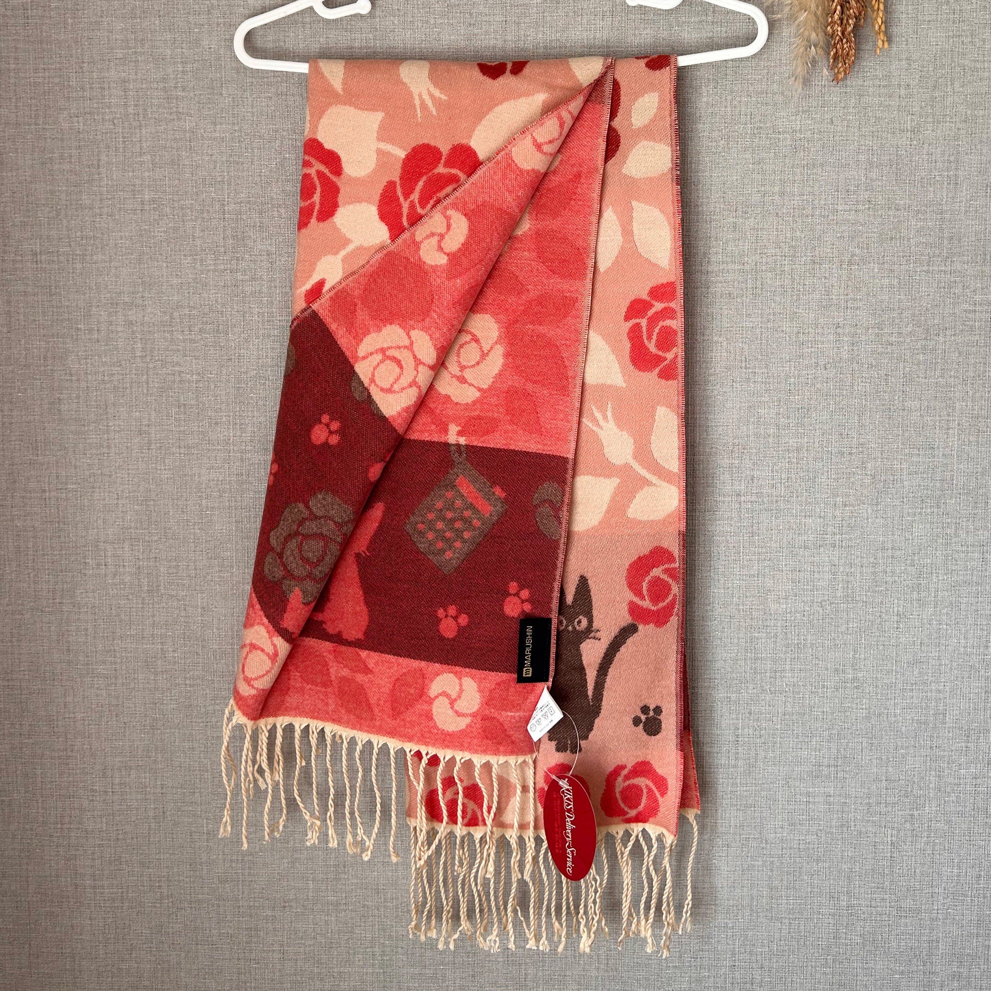 Official Ghibli Kiki Shoulder Shawl • Kikis Delivery Service Jacquard Stole/Scarf/Tippet/Cape/Put-on/Muffler • Jiji Gigi - Image 3