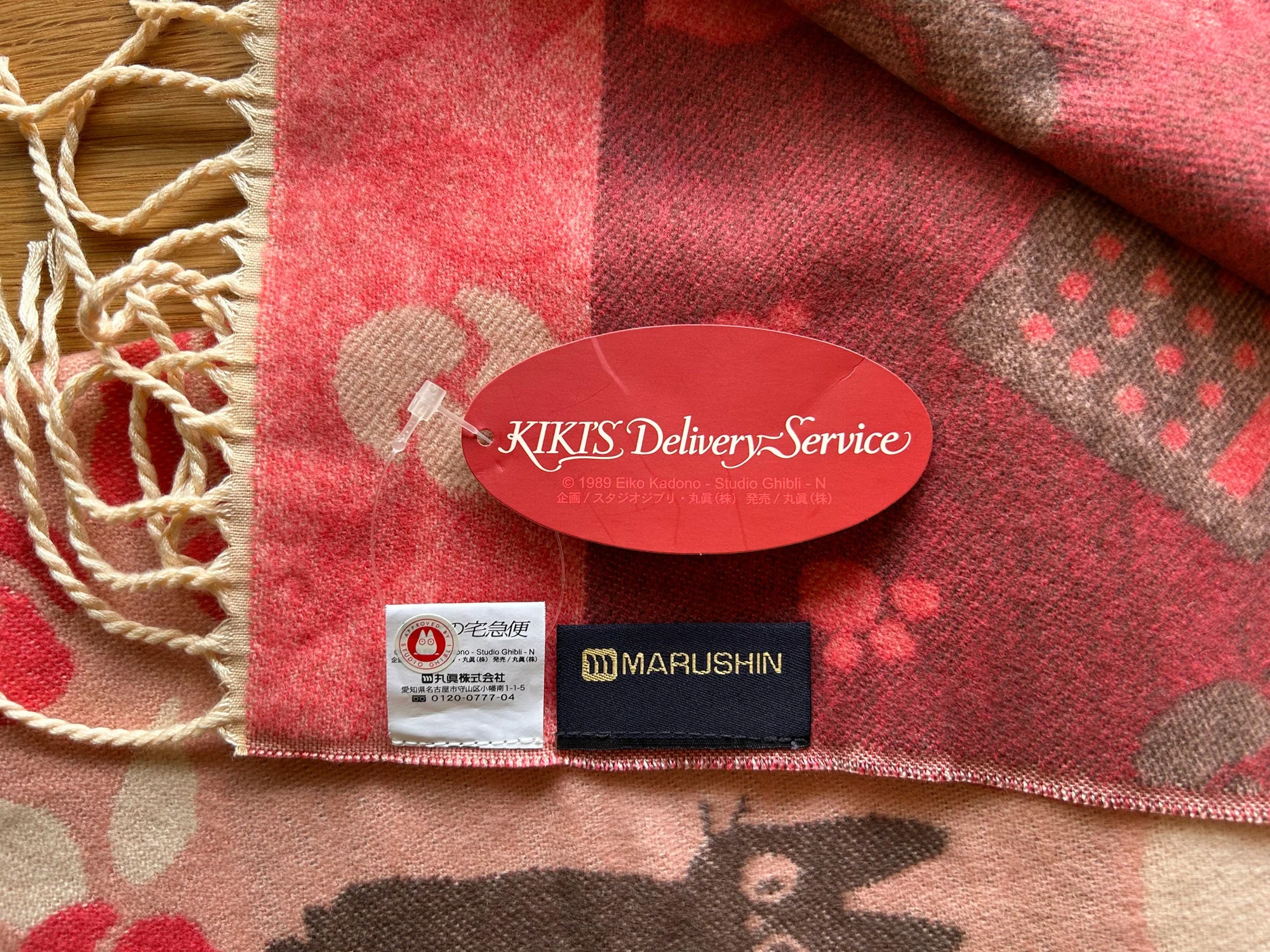 Official Ghibli Kiki Shoulder Shawl • Kikis Delivery Service Jacquard Stole/Scarf/Tippet/Cape/Put-on/Muffler • Jiji Gigi - Image 5