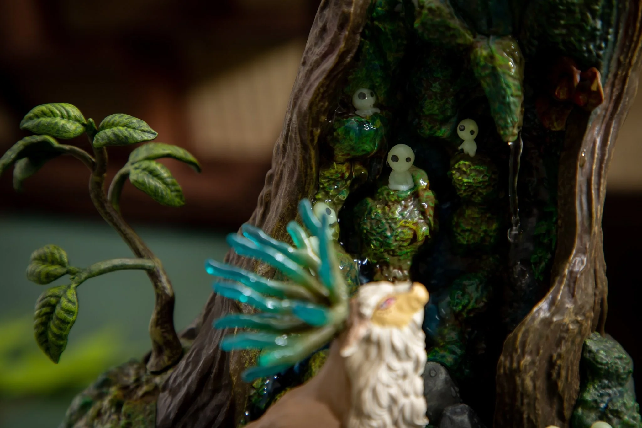 Official Ghibli Princess Mononoke Water Garden • Forest Spirit Bonsai Diorama Fountain • Donguri Exclusive - Image 5