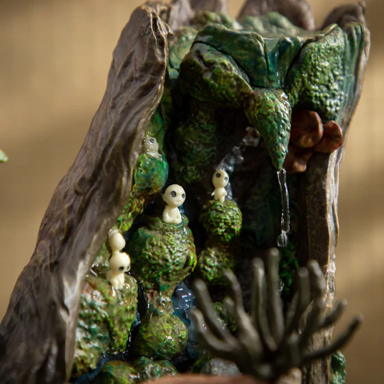 Official Studio Ghibli Princess Mononoke Water Garden • Forest Spirit Bonsai Diorama Fountain - Image 4