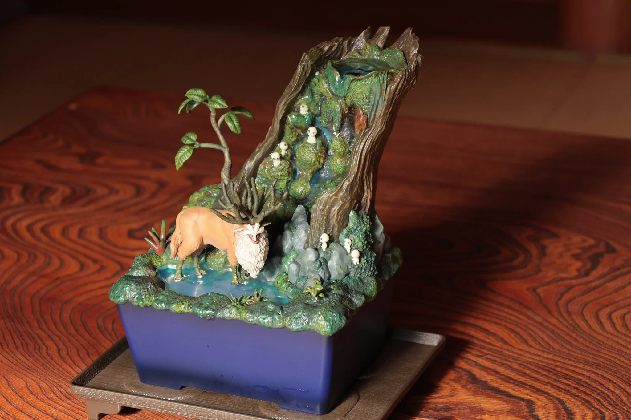 Official Studio Ghibli Princess Mononoke Water Garden • Forest Spirit Bonsai Diorama Fountain - Image 5