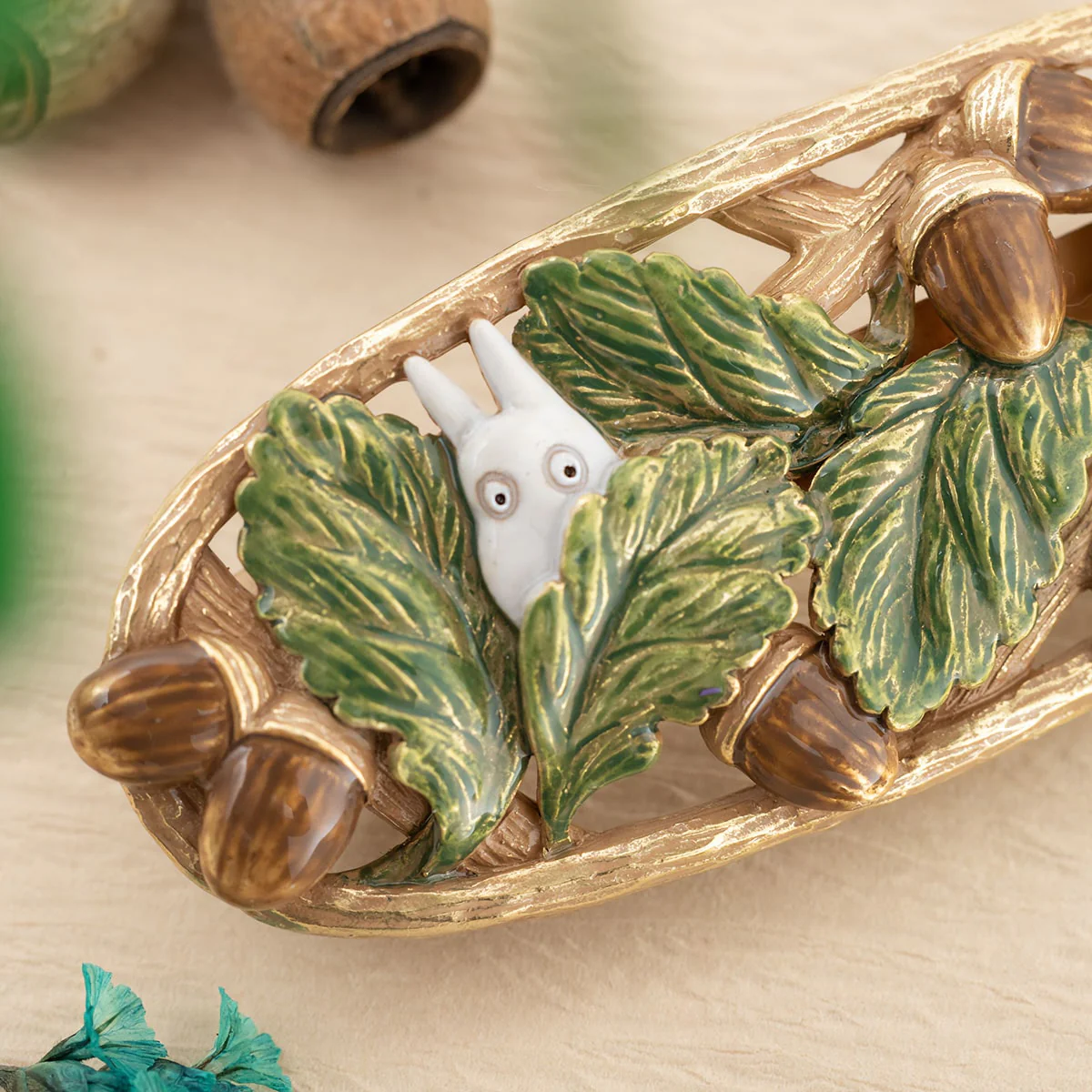 Official Studio Ghibli Totoro Hair Clip • My Neighbor Totoro Barrette • Japanese Handmade Jewelry - Image 3