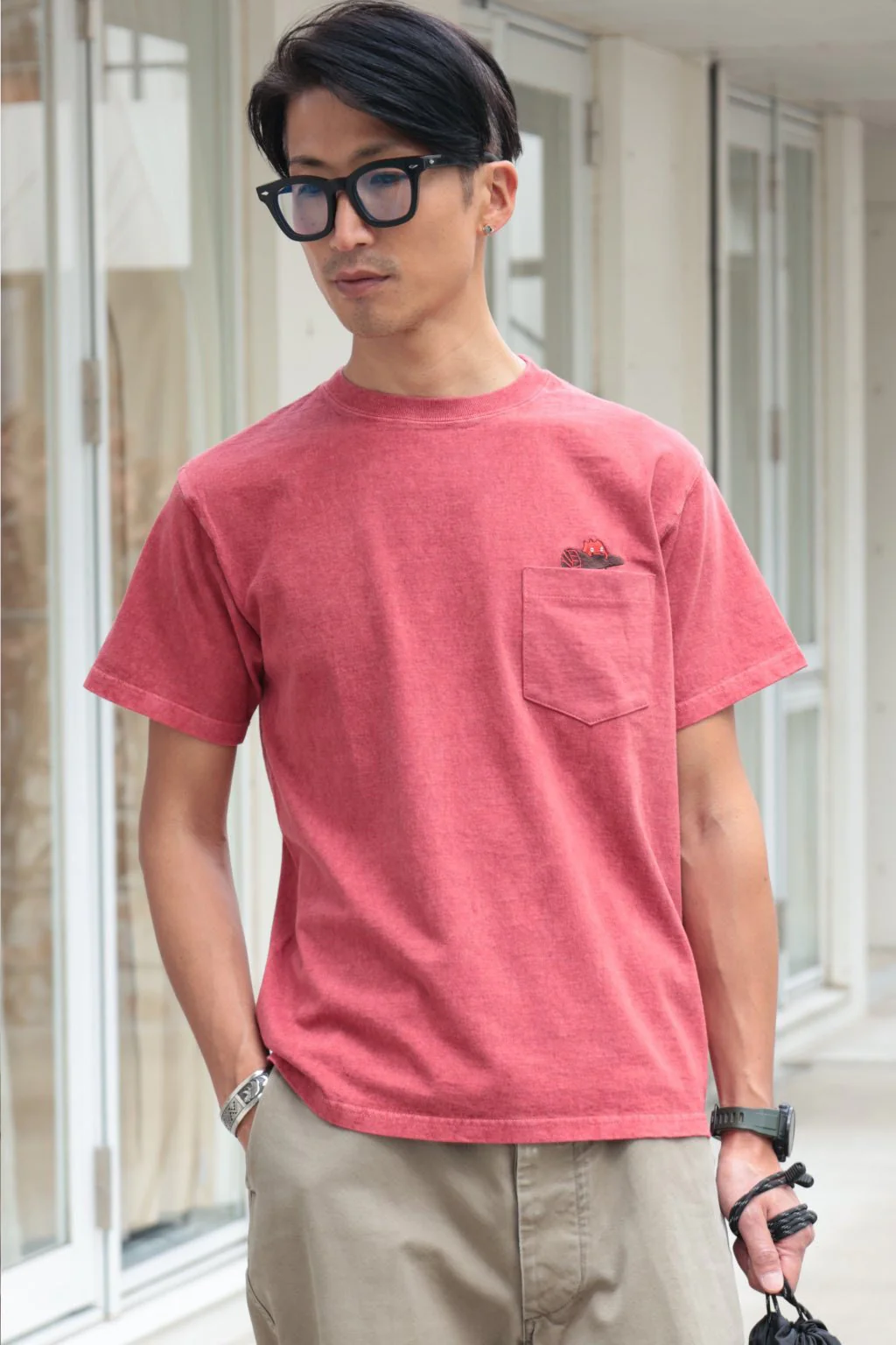 Howls Moving Castle Calcifer T-shirt • GBL Tshirt with Pocket - Image 4