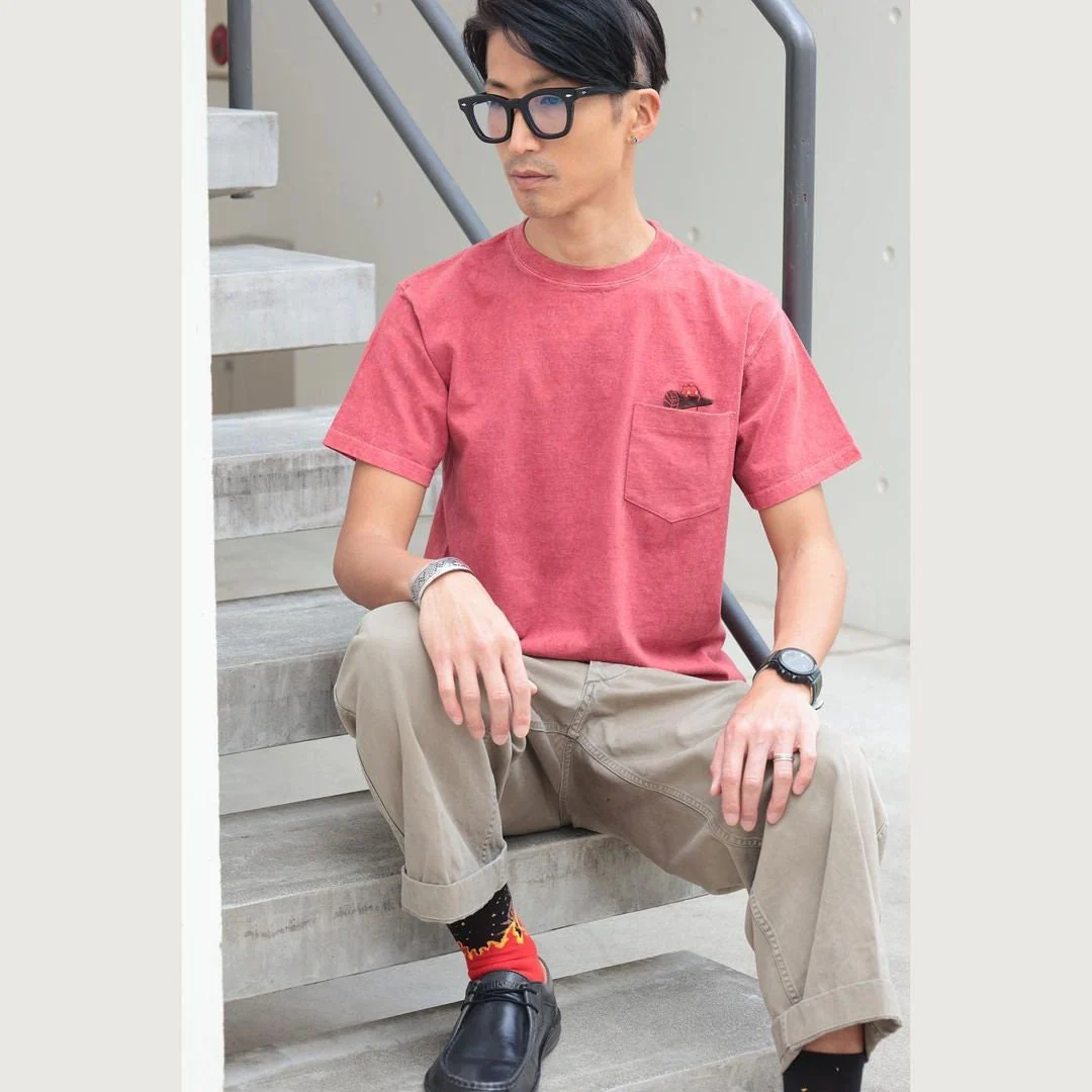 Howls Moving Castle Calcifer T-shirt • GBL Tshirt with Pocket - Image 6