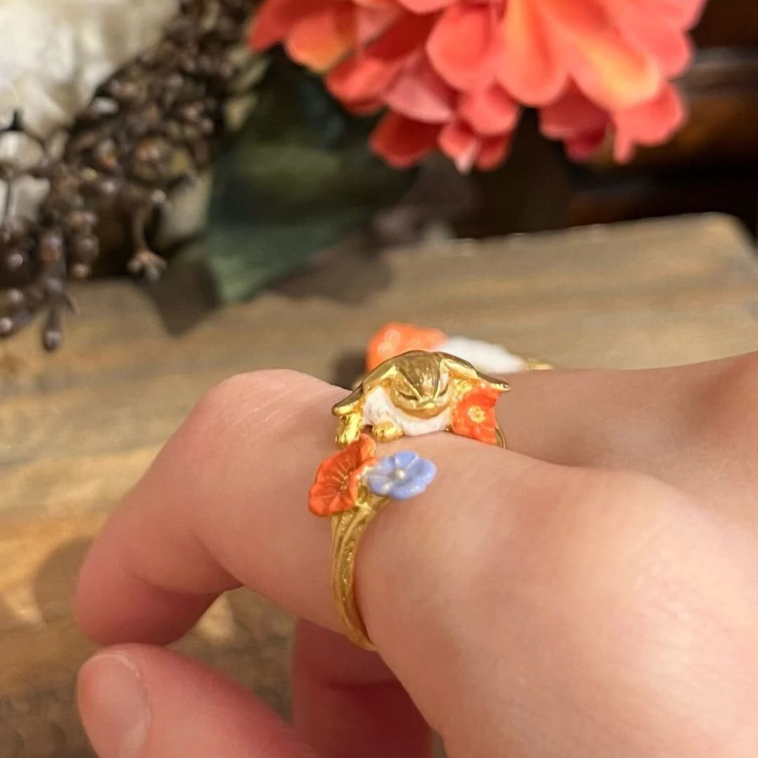 Official Studio Ghibli Fox-Squirrel Ring • Nausicaa, Laputa Ring • Japanese Handmade Jewelry - Image 6