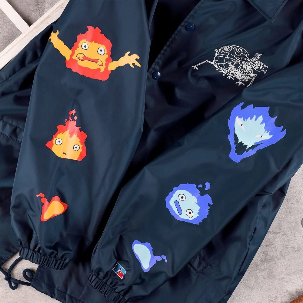 Official Ghibli Howl Coach Jacket • Howls Moving Castle Windbreaker/Raincoat/Coat/Spring-Autumn Clothes • Calcifer Anime - Image 4