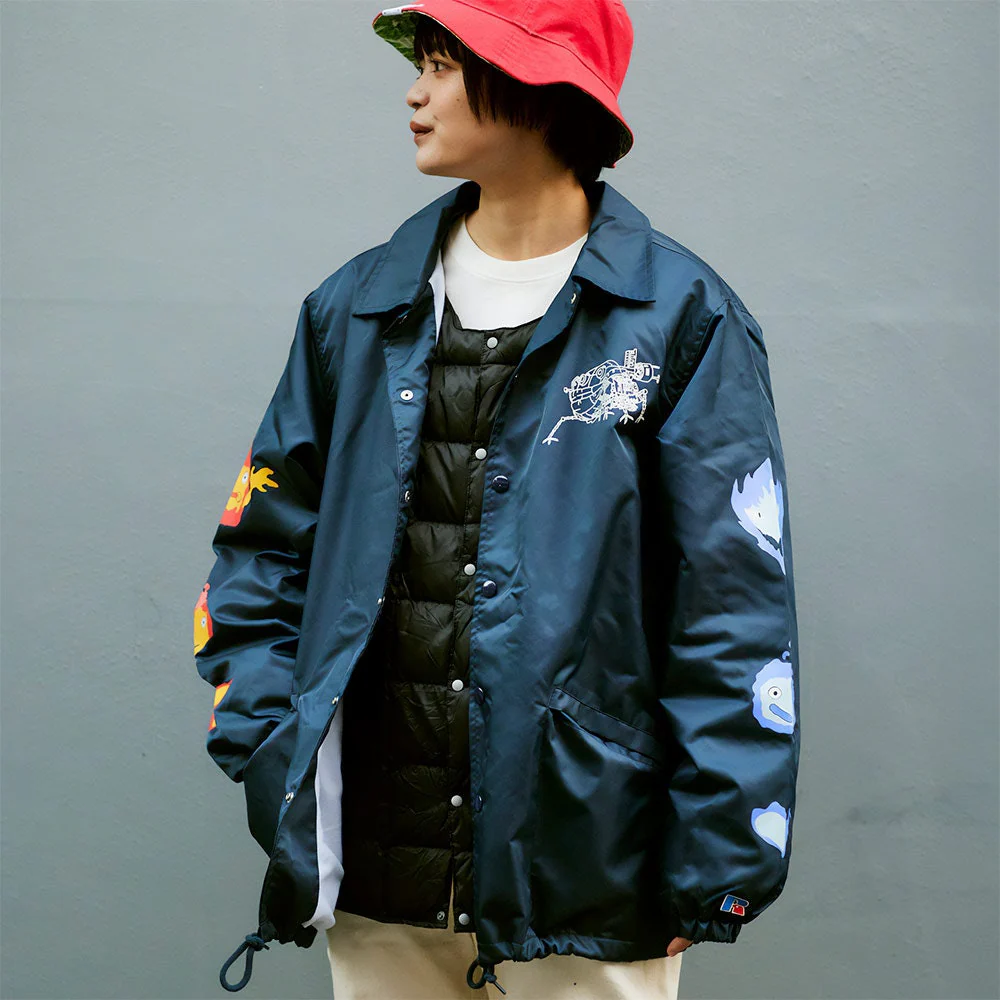 Official Ghibli Howl Coach Jacket • Howls Moving Castle Windbreaker/Raincoat/Coat/Spring-Autumn Clothes • Calcifer Anime - Image 7