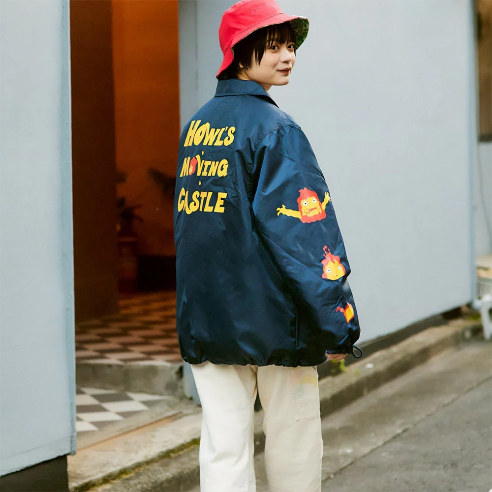 Official Ghibli Howl Coach Jacket • Howls Moving Castle Windbreaker/Raincoat/Coat/Spring-Autumn Clothes • Calcifer Anime - Image 8