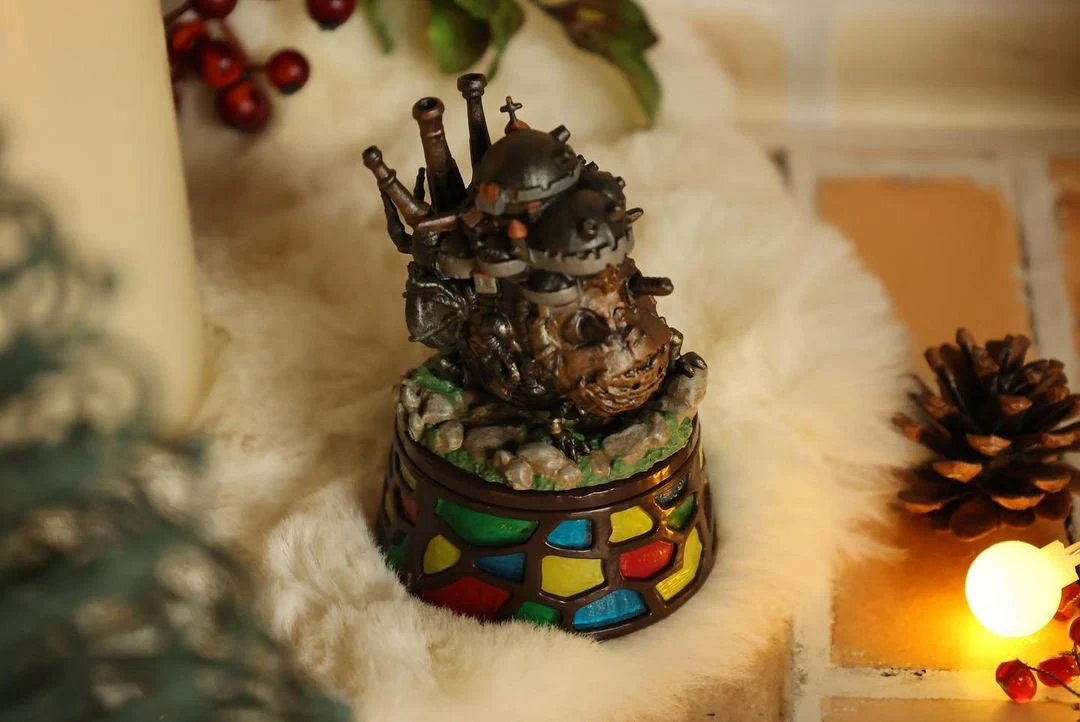 Official Ghibli Howl Figure/Jewelry Box • Howls Moving Castle Figurine/Statue/Replica/Interior Decor/Diorama • Stained Glass Design Gift - Image 7