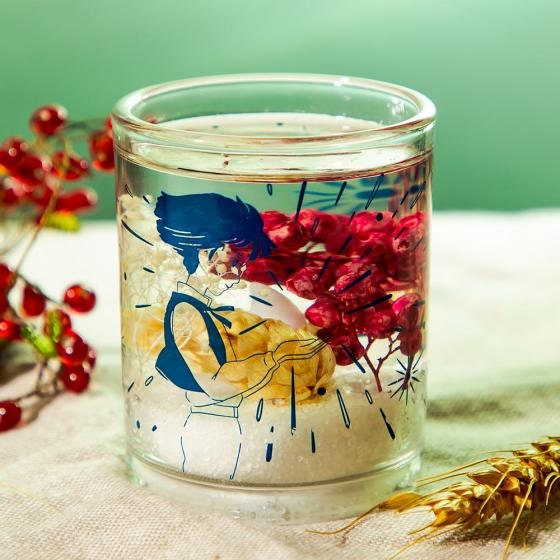 Official Ghibli Howl LED Aroma Wax Melt • Howls Moving Castle Gel Candle with Berry Scent, Fragrance, Dried Flowers - Image 3