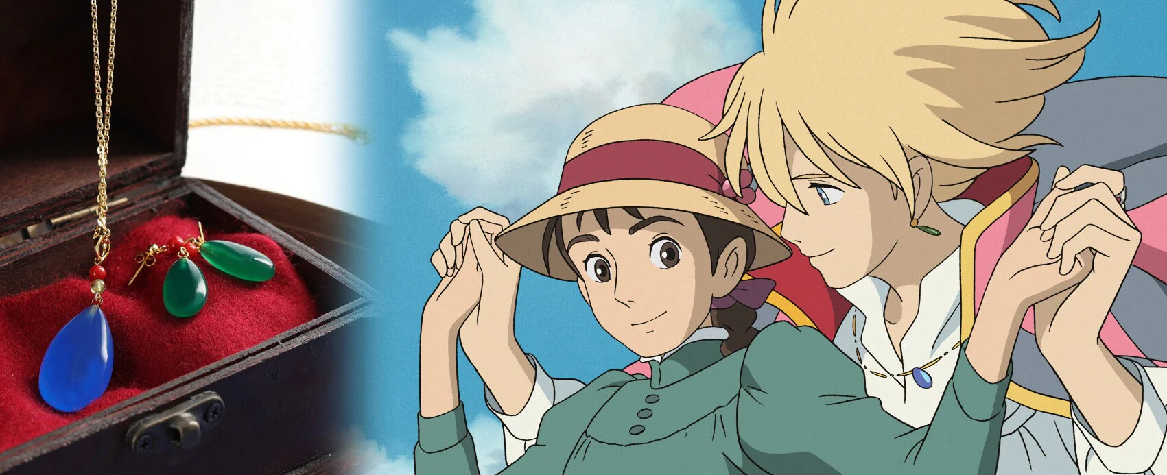 Official Ghibli Howls Moving Castle Necklace Blue Agate/Silver • Japanese Anime Jewelry - Image 7