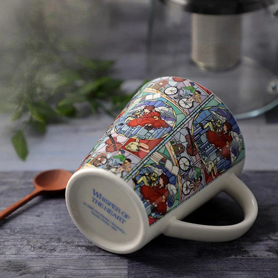 Official Ghibli Howl/Baron Mug Cup • Howls Moving Castle/Whisper of the Heart Tableware • Stained Glass Style • Japanese Ceramic Gift - Image 6