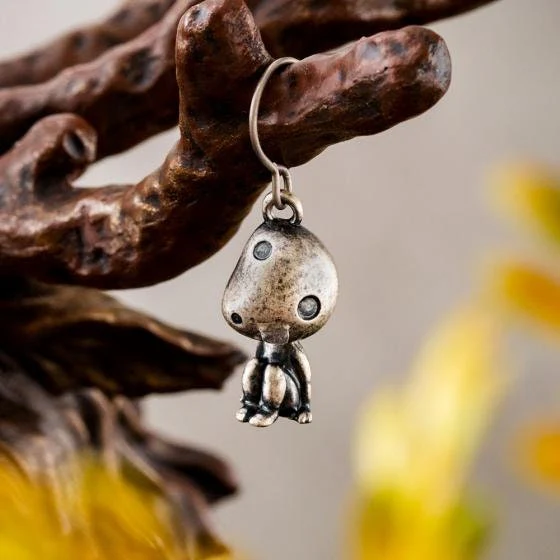 Official Ghibli Mononoke Kodama Earrings Set of 2 • Princess Mononoke Japanese Handmade Jewelry - Image 5