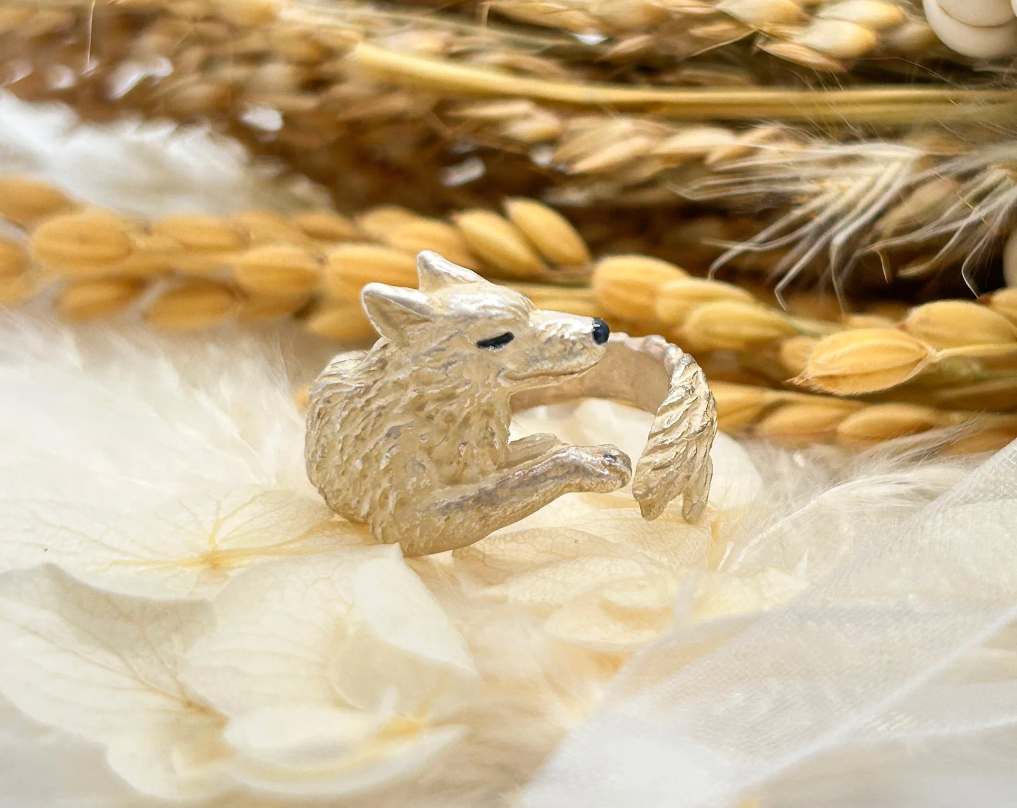 Official Ghibli Princess Mononoke Ring • Wolf Moro • Japanese Handmade Jewelry - Image 3