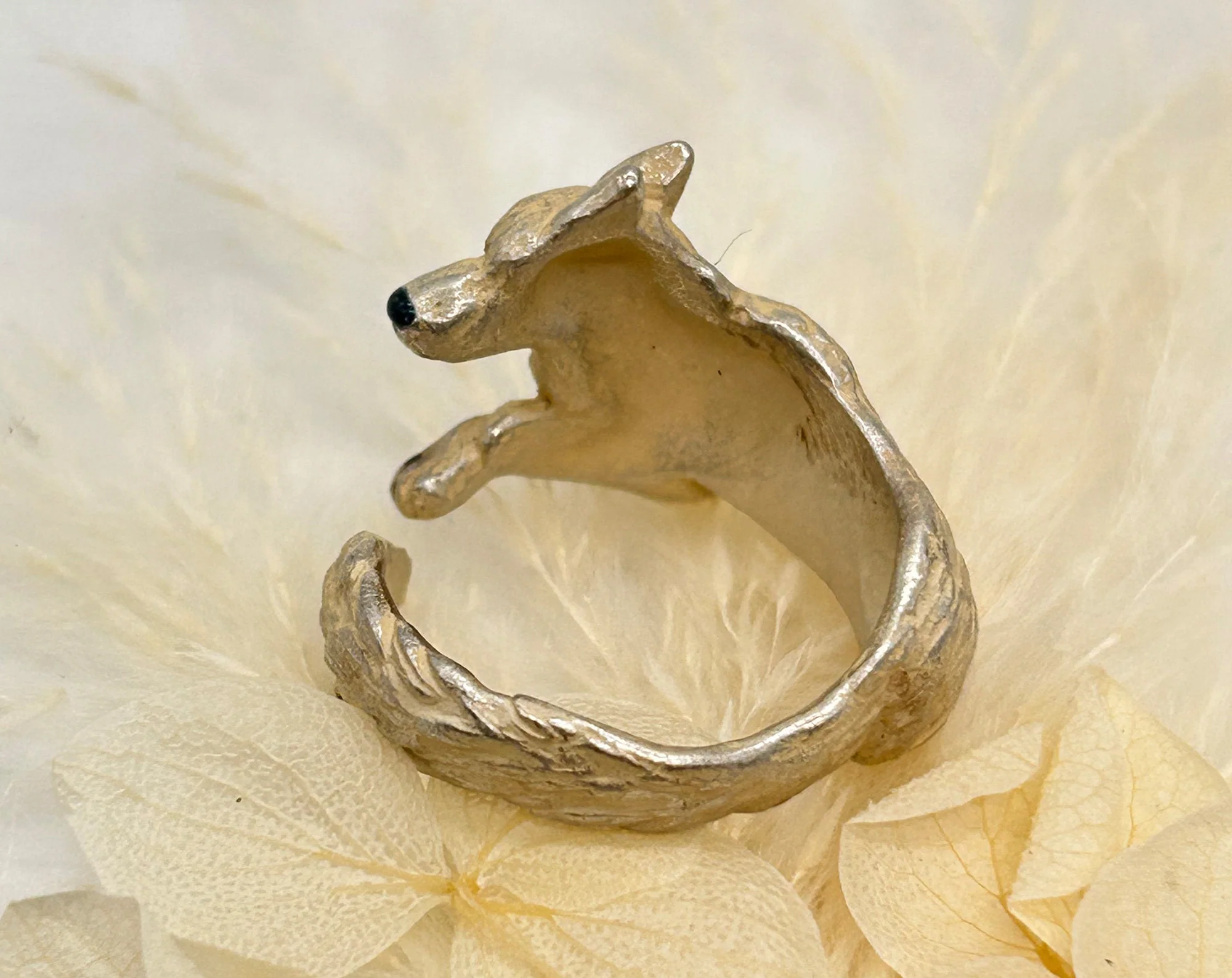 Official Ghibli Princess Mononoke Ring • Wolf Moro • Japanese Handmade Jewelry - Image 8