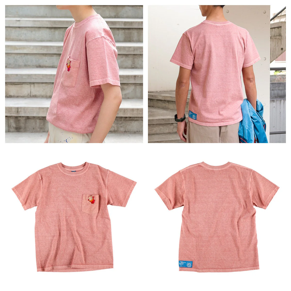 Official Ghibli Ponyo T-shirt Embroided • Ponyo on the Cliff GBL Summer Clothes/Top/Pink Tshirt with Pocket - Image 7