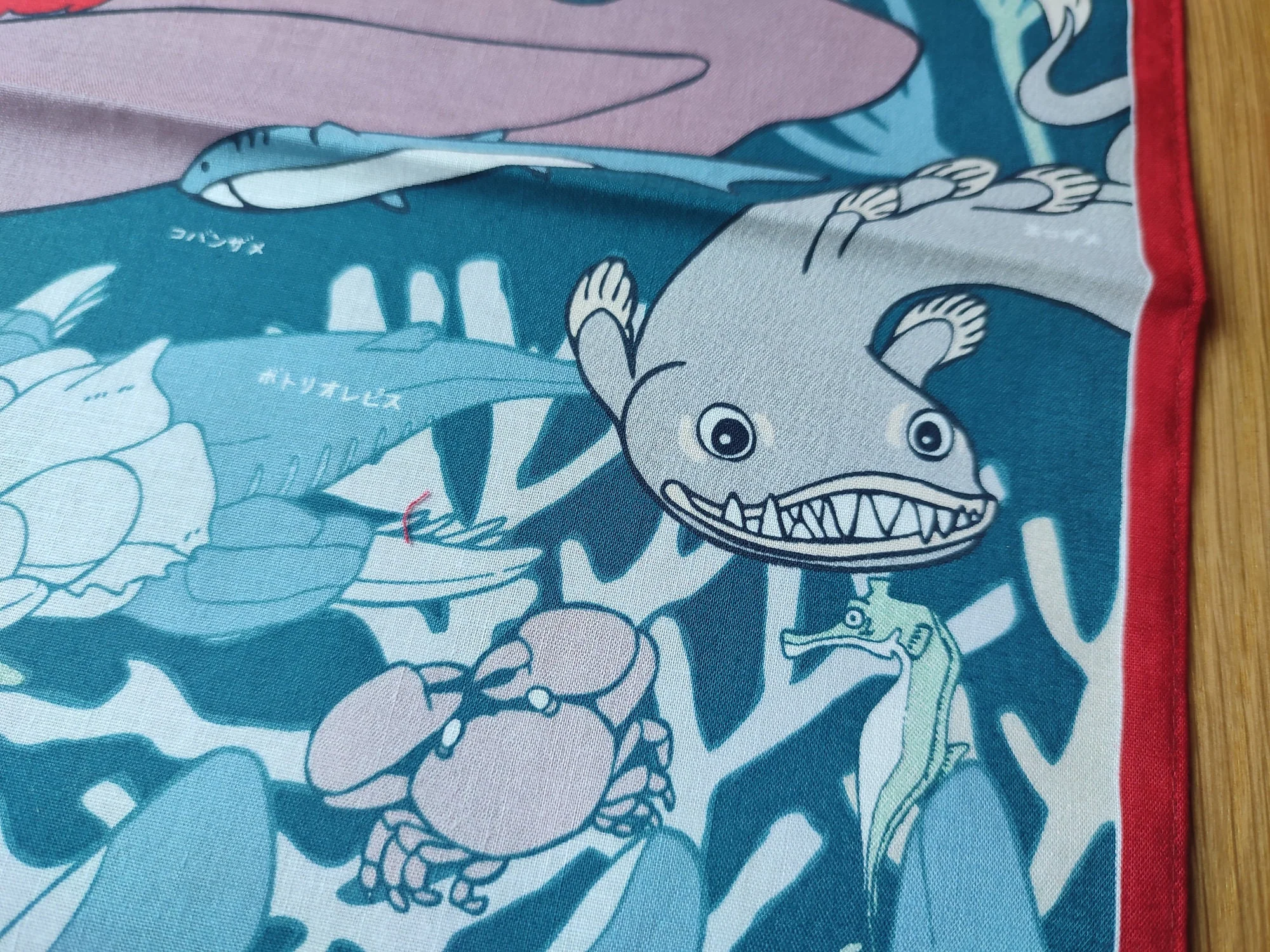 Official Ghibli Ponyo Tapestry/Wall Hanging • Ponyo on the Cliff Bandana/Neckerchief/Scarf/Handkerchief/Interior Decor - Image 4