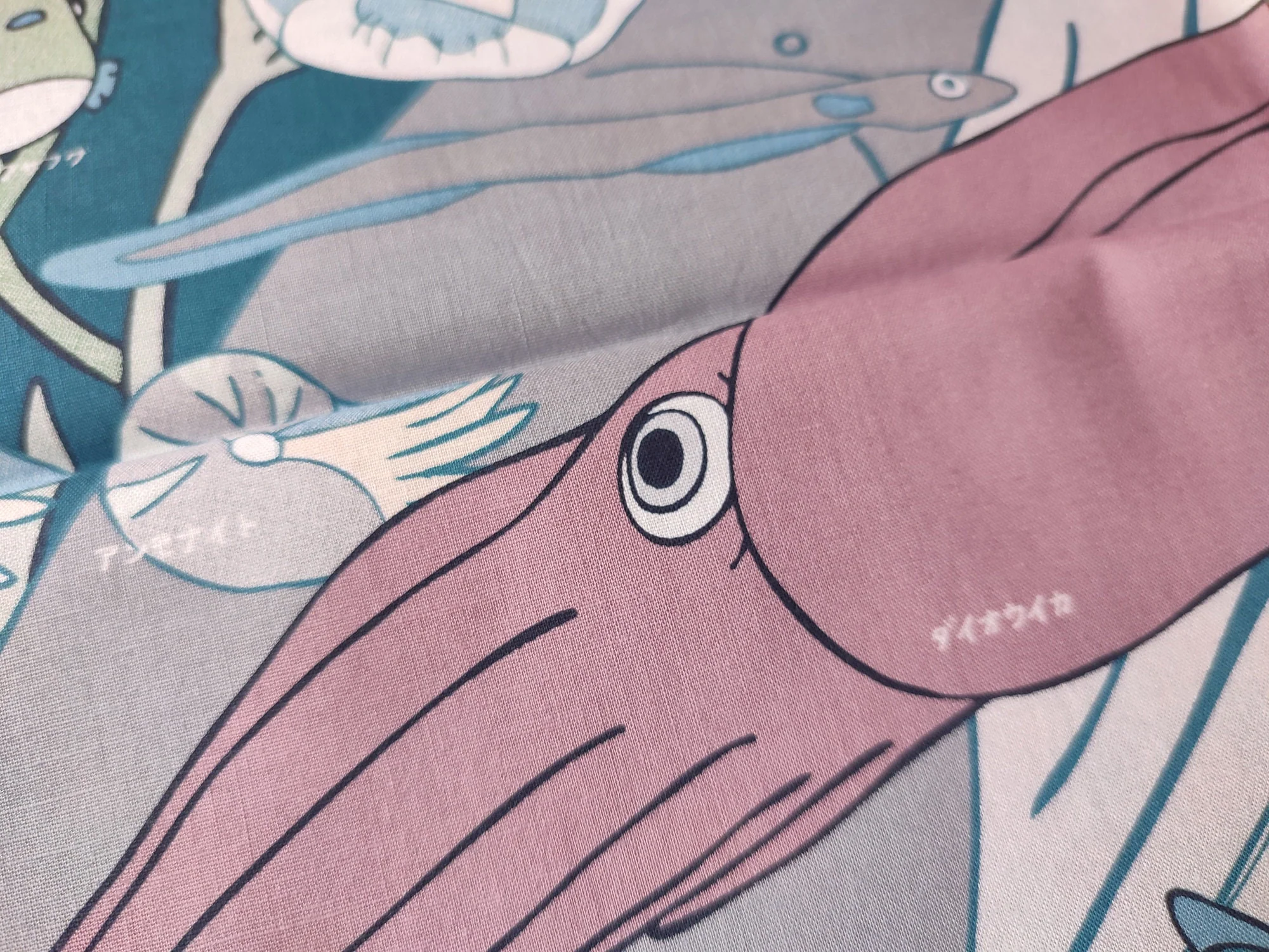 Official Ghibli Ponyo Tapestry/Wall Hanging • Ponyo on the Cliff Bandana/Neckerchief/Scarf/Handkerchief/Interior Decor - Image 5