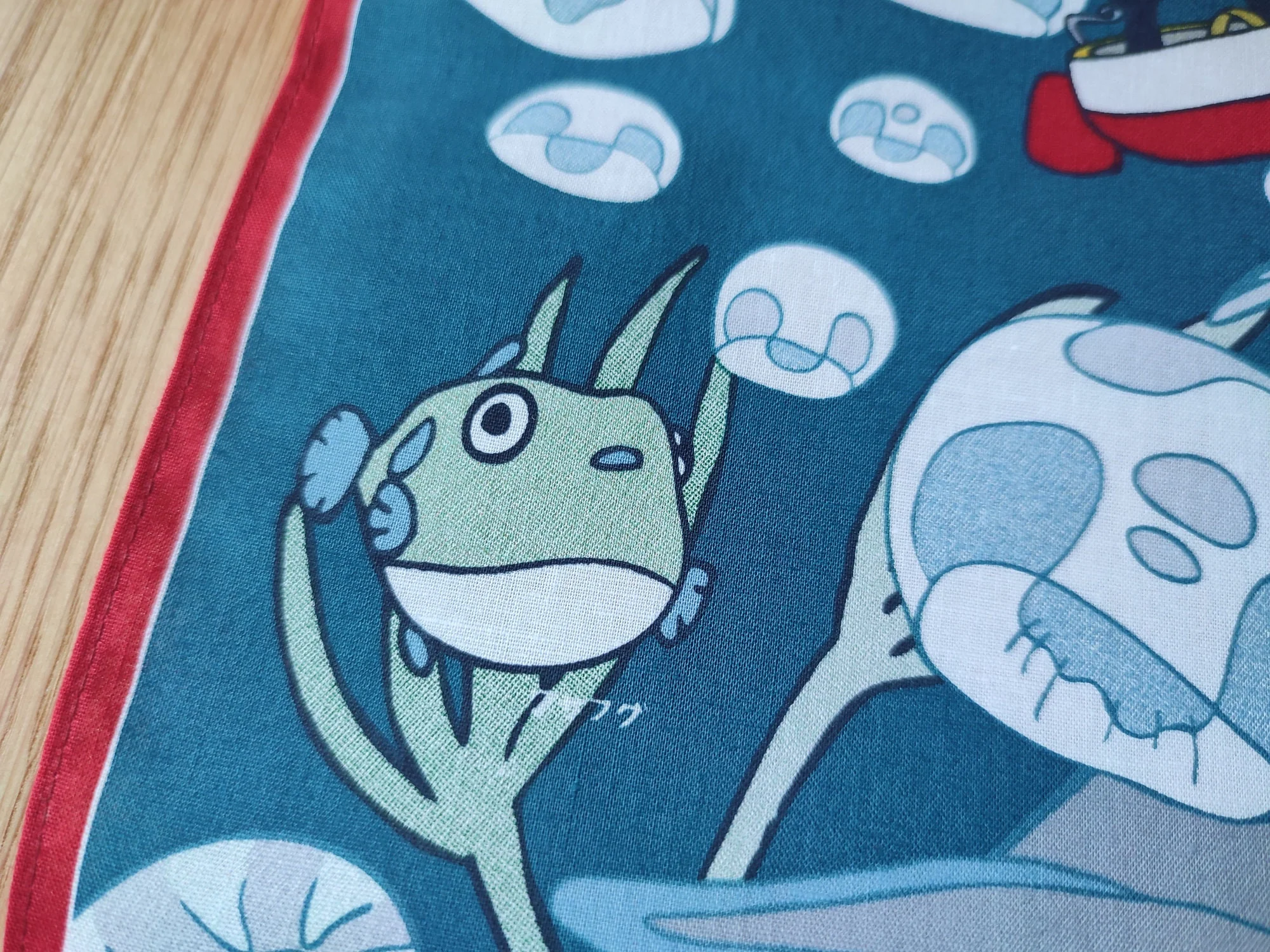 Official Ghibli Ponyo Tapestry/Wall Hanging • Ponyo on the Cliff Bandana/Neckerchief/Scarf/Handkerchief/Interior Decor - Image 6