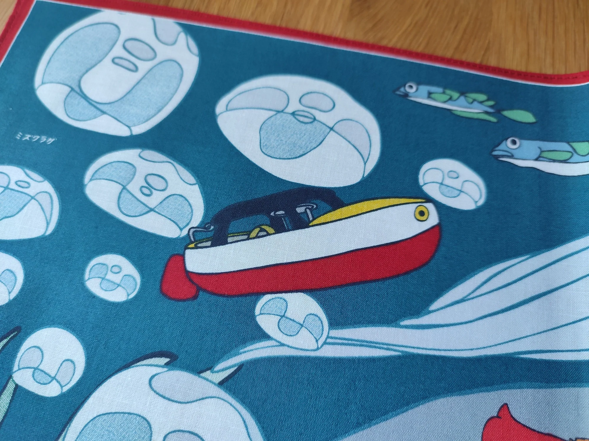 Official Ghibli Ponyo Tapestry/Wall Hanging • Ponyo on the Cliff Bandana/Neckerchief/Scarf/Handkerchief/Interior Decor - Image 7