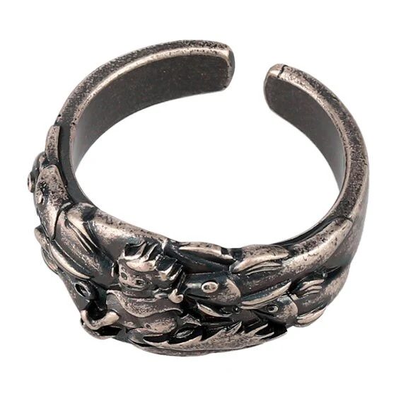 Official Studio Ghibli "Ponyo on the wave" Ring • Ponyo on the Cliff by the Sea Free Size Ring • Japanese Handmade Jewelry Gift - Image 3