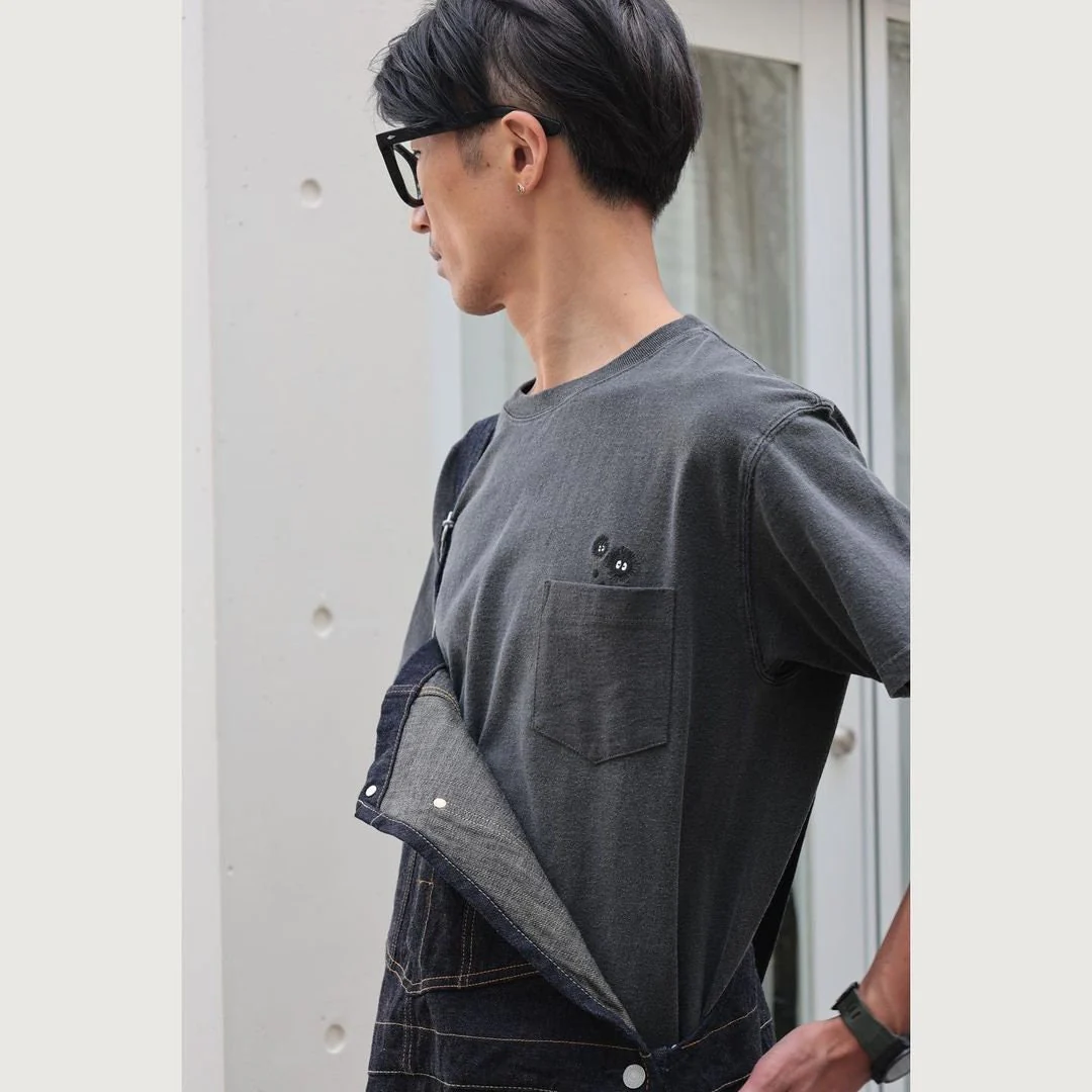 Official Ghibli Totoro T-shirt Embroided • My Neighbor Totoro GBL Summer Clothes/Top/Black Tshirt with Pocket - Image 4