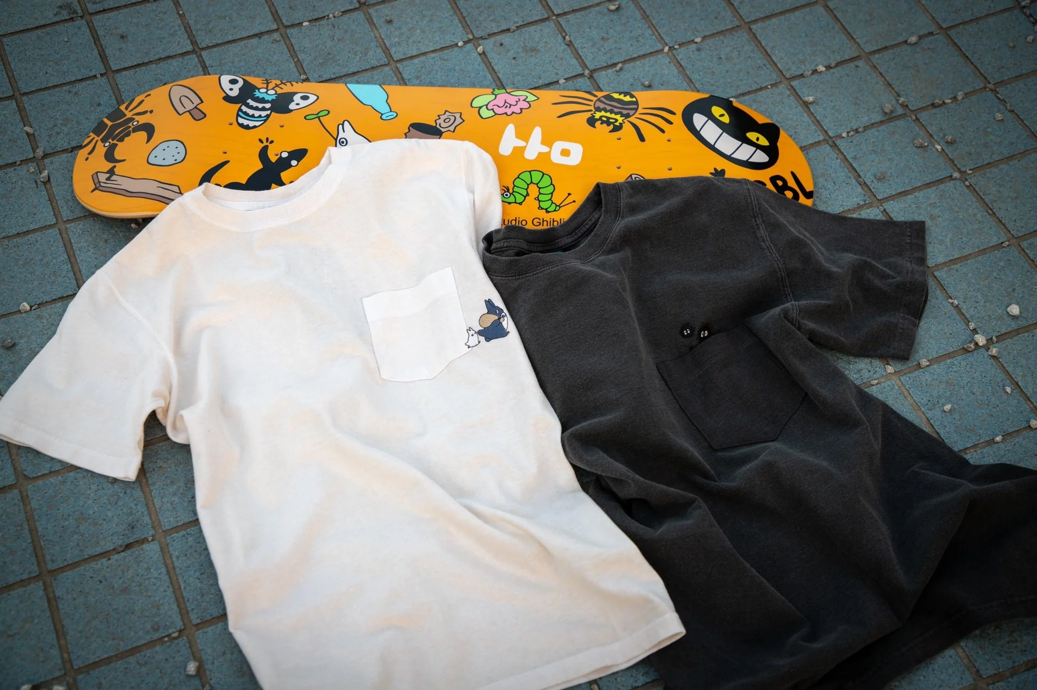 Official Ghibli Totoro T-shirt Embroided • My Neighbor Totoro GBL Summer Clothes/Top/Black Tshirt with Pocket - Image 7