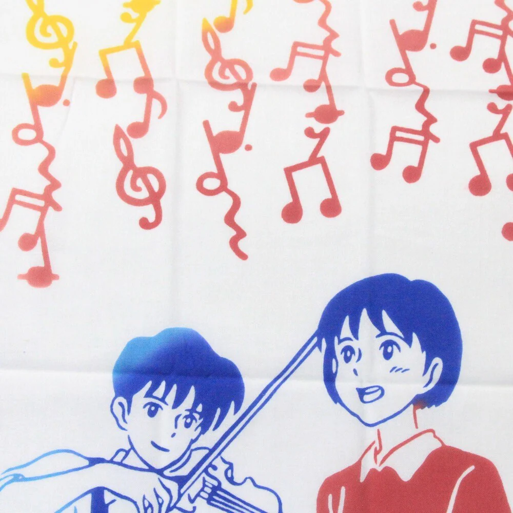 Official Ghibli Wall Hanging Hand-dyed • Whisper of the Heart Tenugui/Wall Decor/Tapestry/Interior Decoration - Image 4