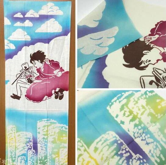 Official Ghibli Wall Hanging Hand-dyed • Whisper of the Heart Tenugui/Wall Decor/Tapestry/Interior Decoration • Baron - Image 3