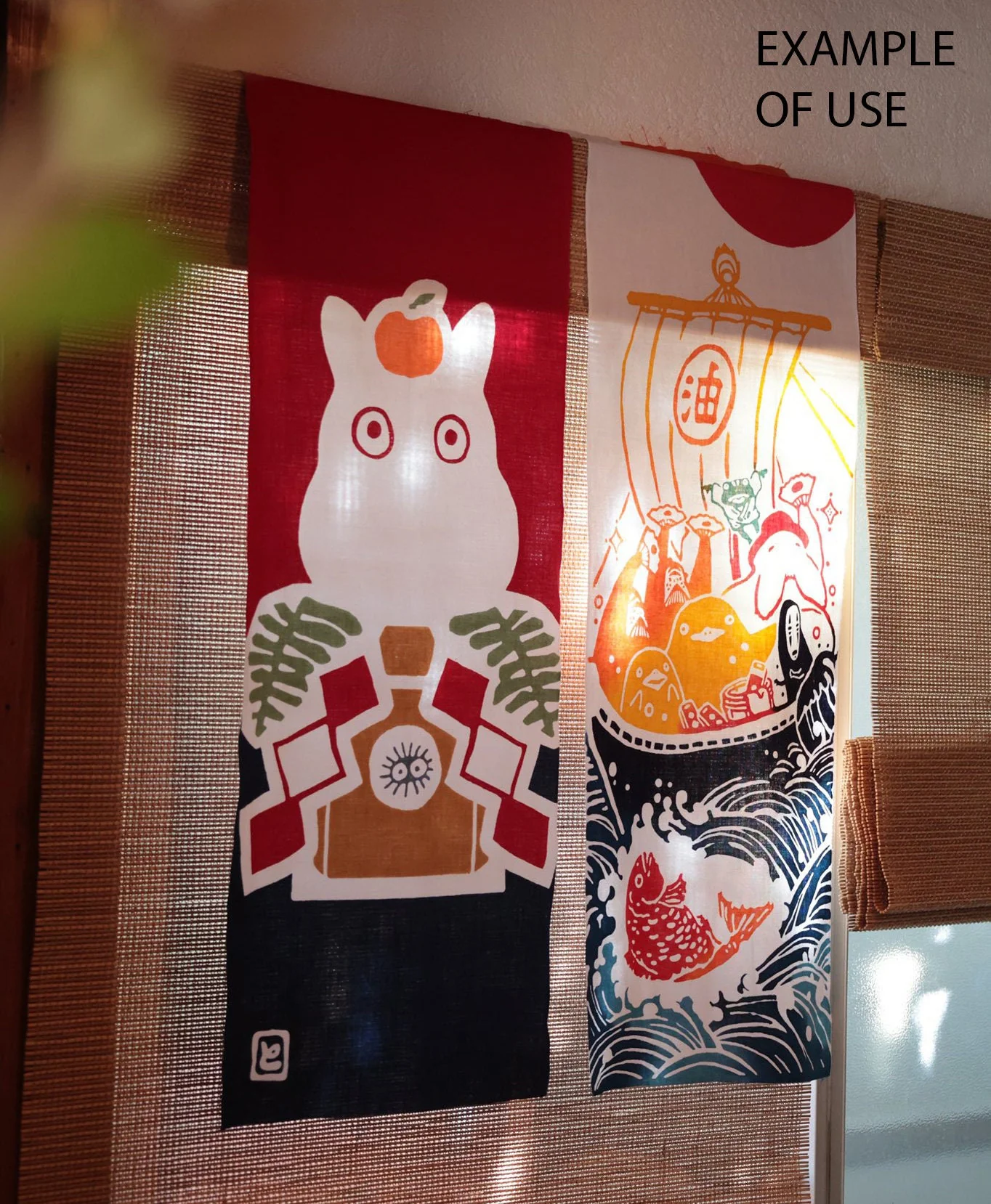 Official Ghibli Wall Hanging Hand-dyed • My Neighbor Totoro Tenugui/Wall Decor/Tapestry/Interior Decoration - Image 6