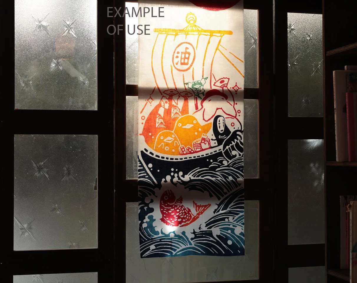 Official Ghibli Wall Hanging Hand-dyed • Kikis Delivery Service Tenugui/Wall Decor/Tapestry/Interior Decoration - Image 7