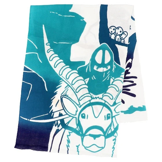 Official Ghibli Wall Hanging Hand-dyed • Mononoke Tenugui/Wall Decor/Tapestry/Interior Decoration • Yakul Forest Spirit - Image 3