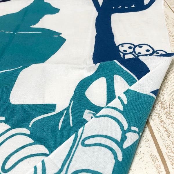 Official Ghibli Wall Hanging Hand-dyed • Mononoke Tenugui/Wall Decor/Tapestry/Interior Decoration • Yakul Forest Spirit - Image 5