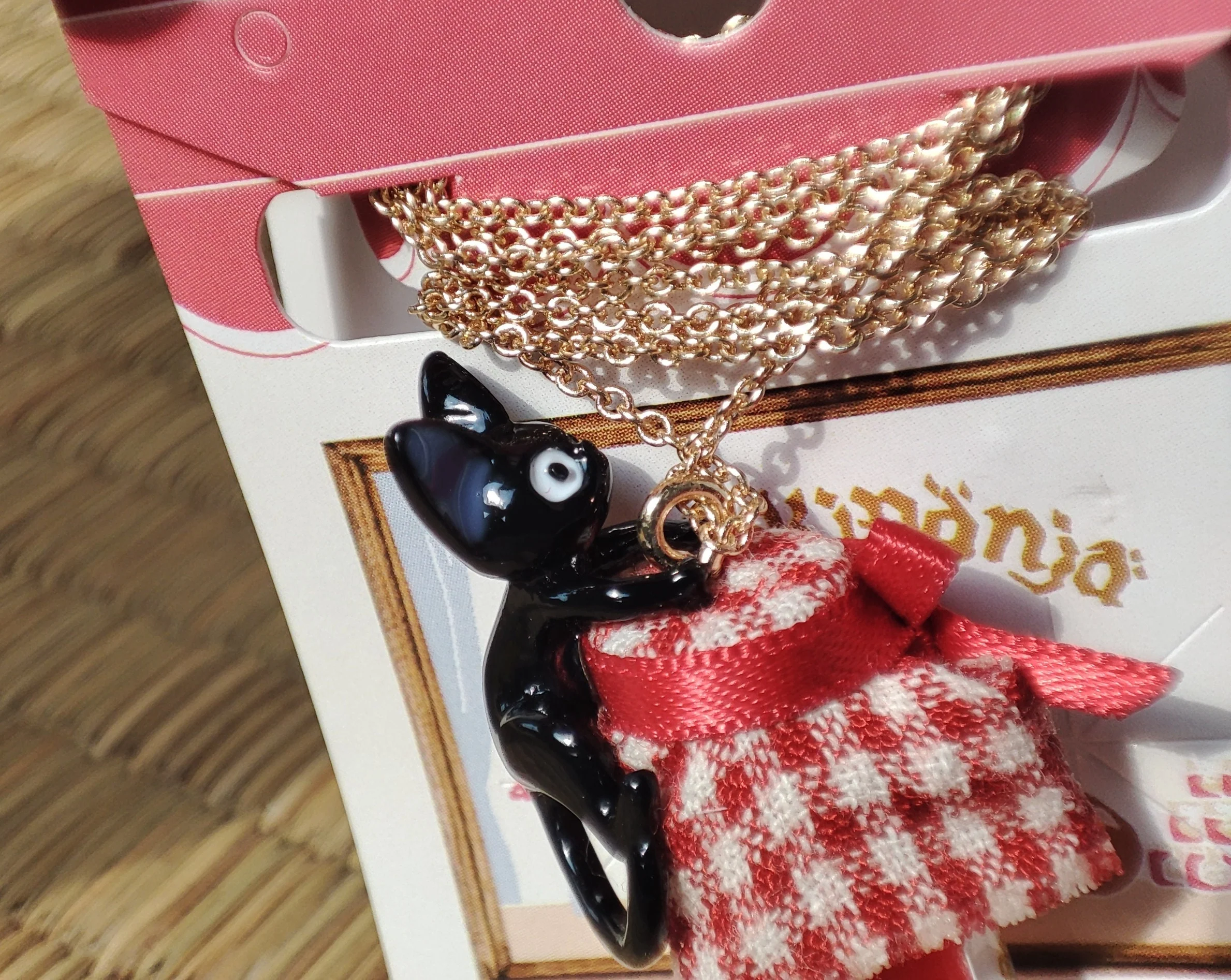 Vintage* Official Studio Ghibli Necklace/Pendant • Kikis Delivery Service Jewelry/Chain • Jiji on a Jar/Gigi - Image 6