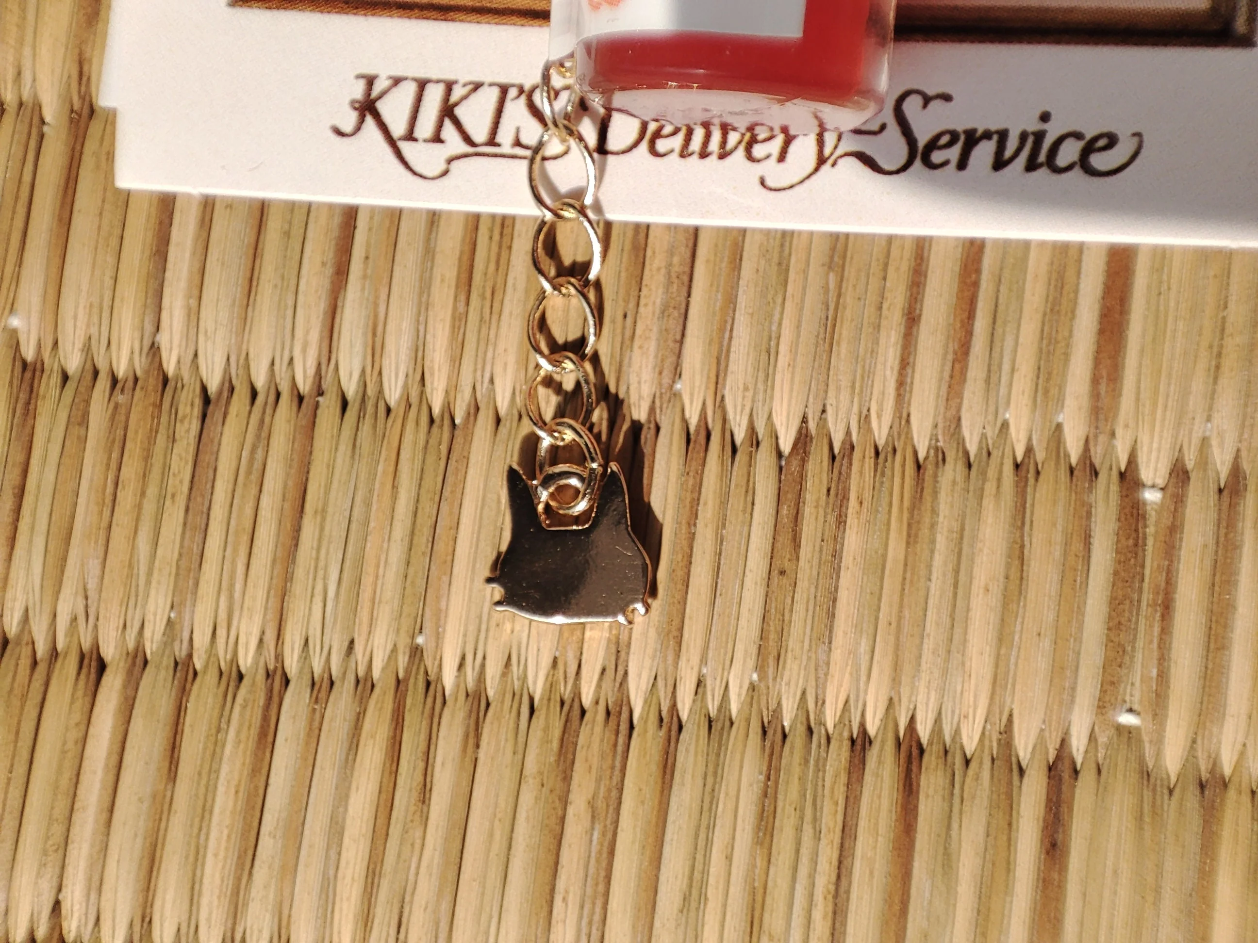 Vintage* Official Studio Ghibli Necklace/Pendant • Kikis Delivery Service Jewelry/Chain • Jiji on a Jar/Gigi - Image 8